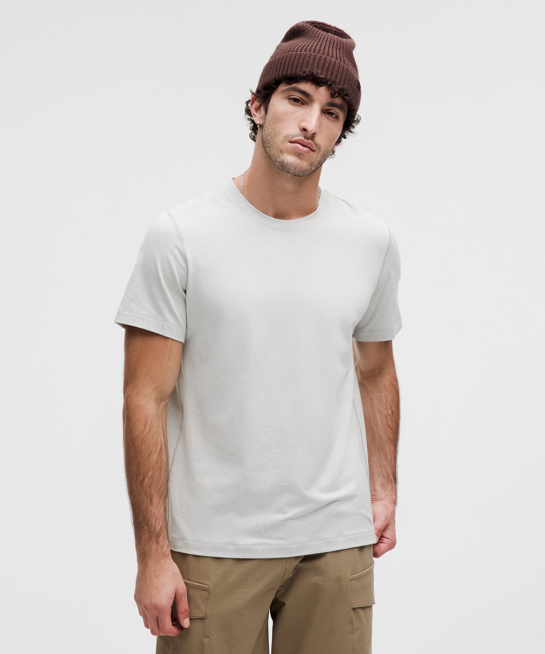Lululemon Soft Jersey Short-Sleeve Shirt Heathered Vapor/Heathered Silver Drop