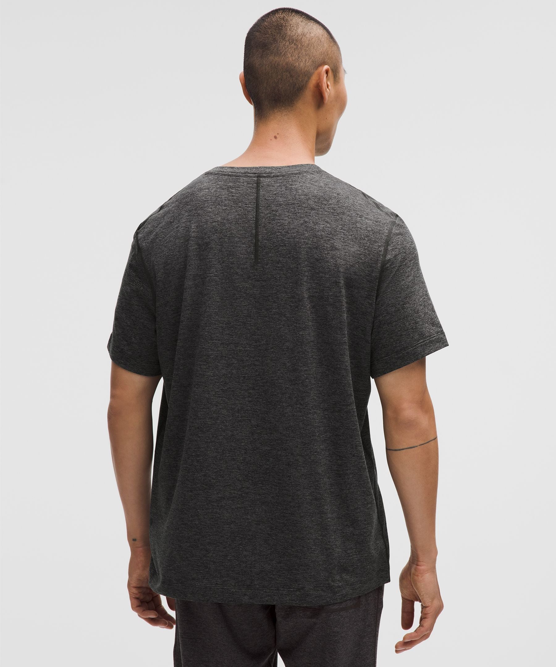Lululemon Soft Jersey Short-Sleeve Shirt Heathered Black/Heathered Graphite Grey