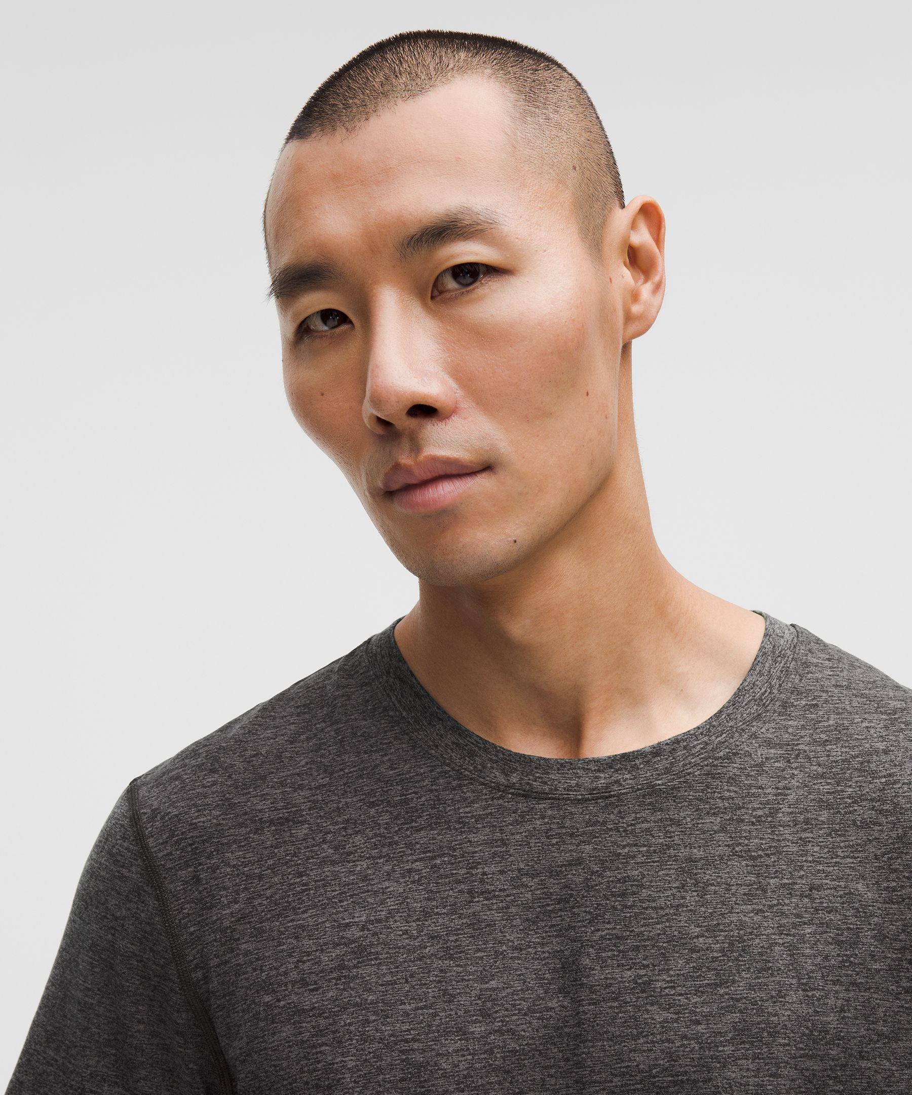 Lululemon Soft Jersey Short-Sleeve Shirt Heathered Black/Heathered Graphite Grey