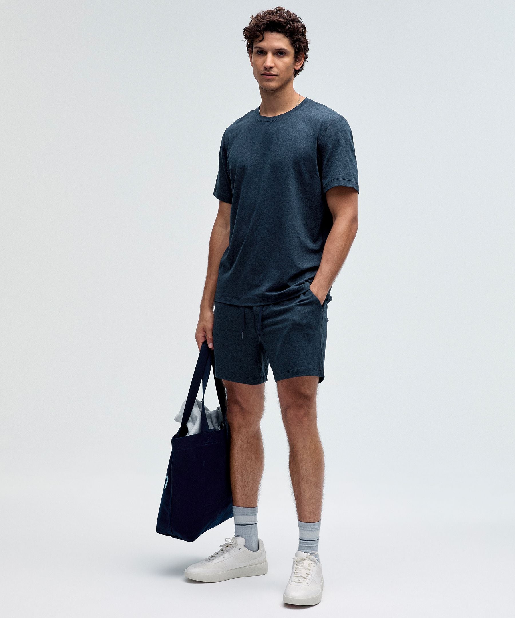 Lululemon Soft Jersey Short-Sleeve Shirt Heathered Classic Navy/Heathered True Navy
