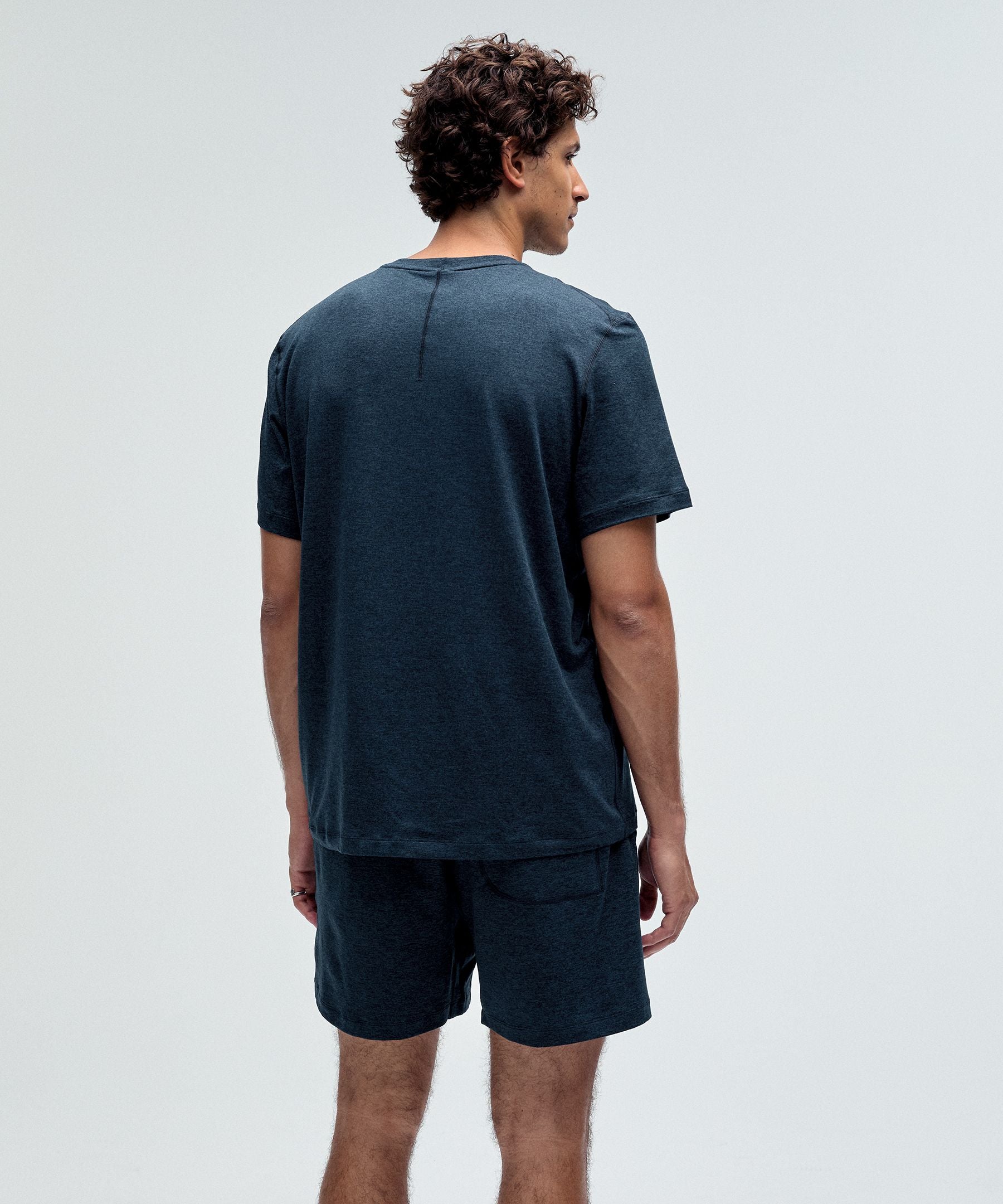 Lululemon Soft Jersey Short-Sleeve Shirt Heathered Classic Navy/Heathered True Navy