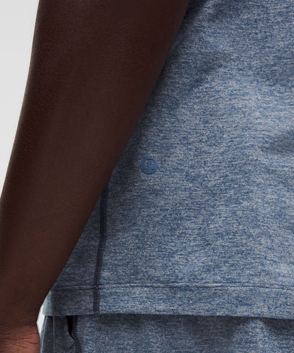 Lululemon Soft Jersey Short-Sleeve Shirt Heathered Blue Twill/Heathered Dove Grey
