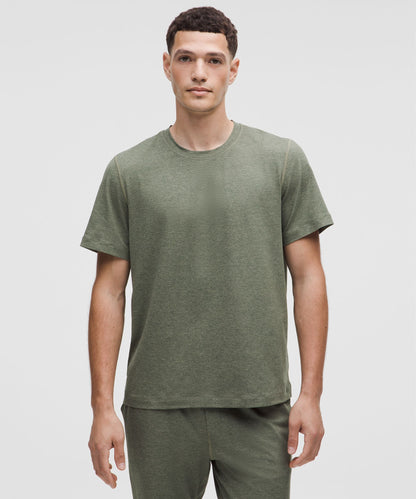 Lululemon Soft Jersey Short-Sleeve Shirt Heathered Palm Deco/Heathered Bay Leaf