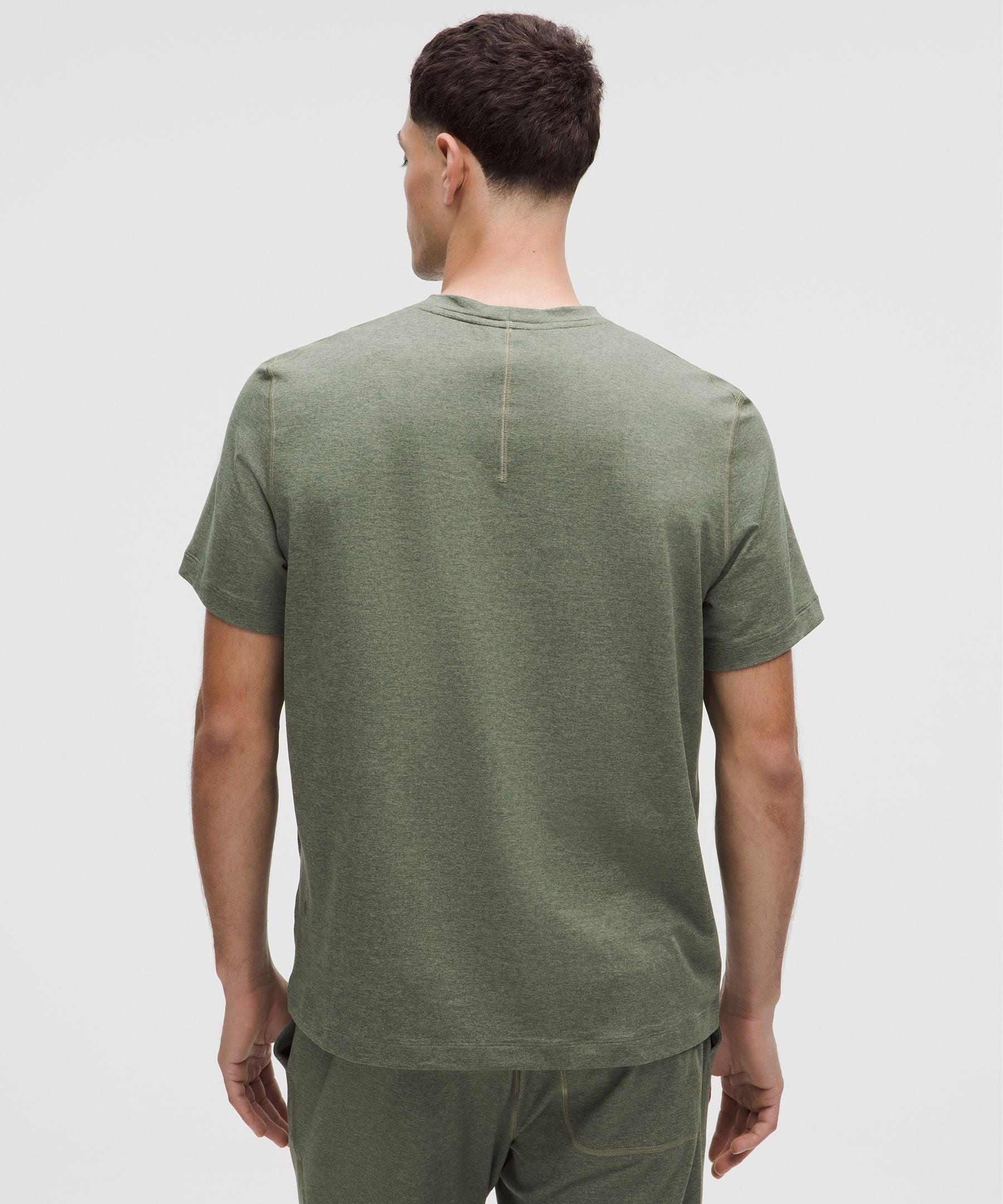 Lululemon Soft Jersey Short-Sleeve Shirt Heathered Palm Deco/Heathered Bay Leaf