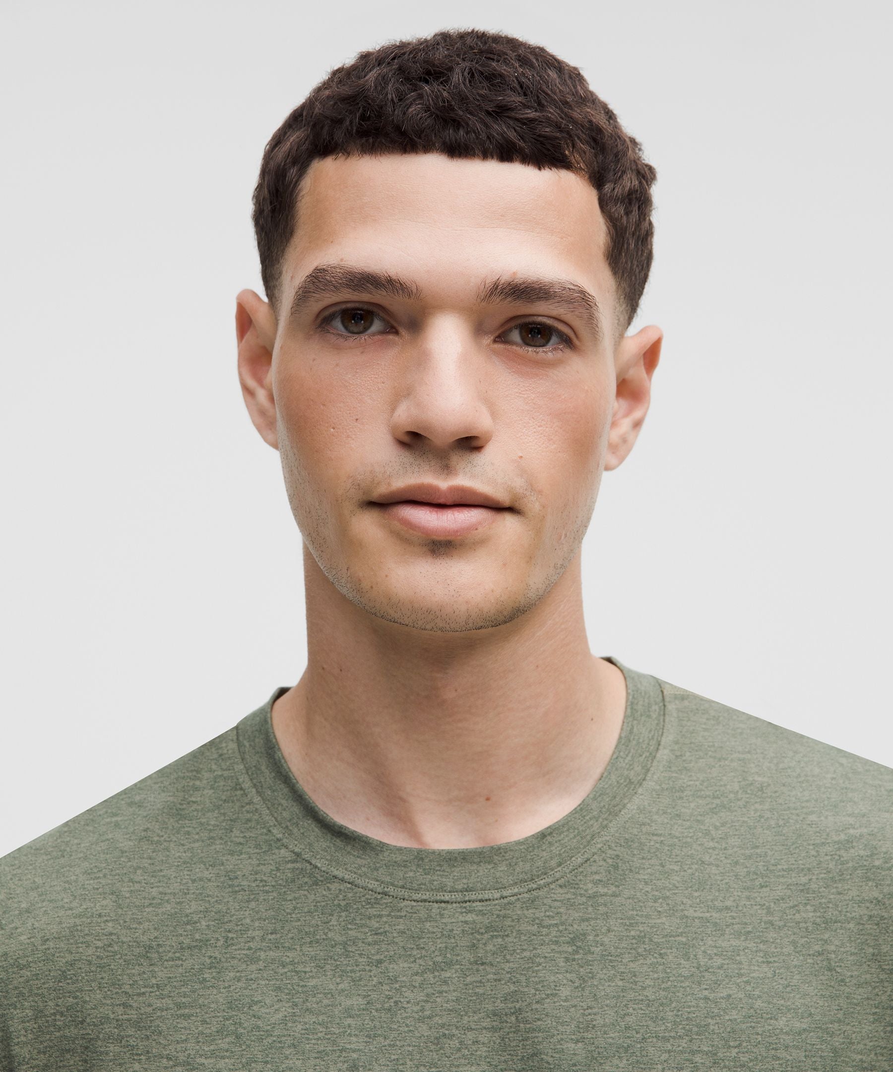 Lululemon Soft Jersey Short-Sleeve Shirt Heathered Palm Deco/Heathered Bay Leaf