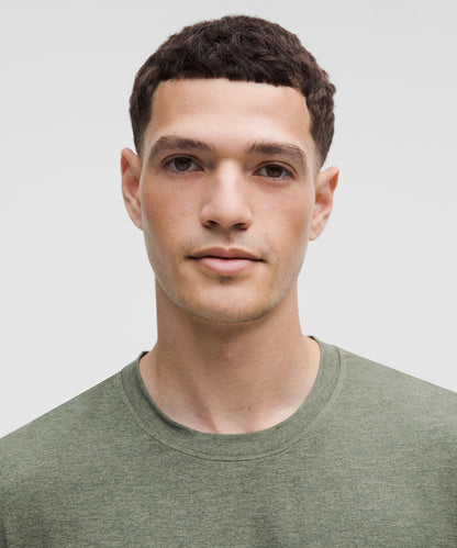 Lululemon Soft Jersey Short-Sleeve Shirt Heathered Palm Deco/Heathered Bay Leaf