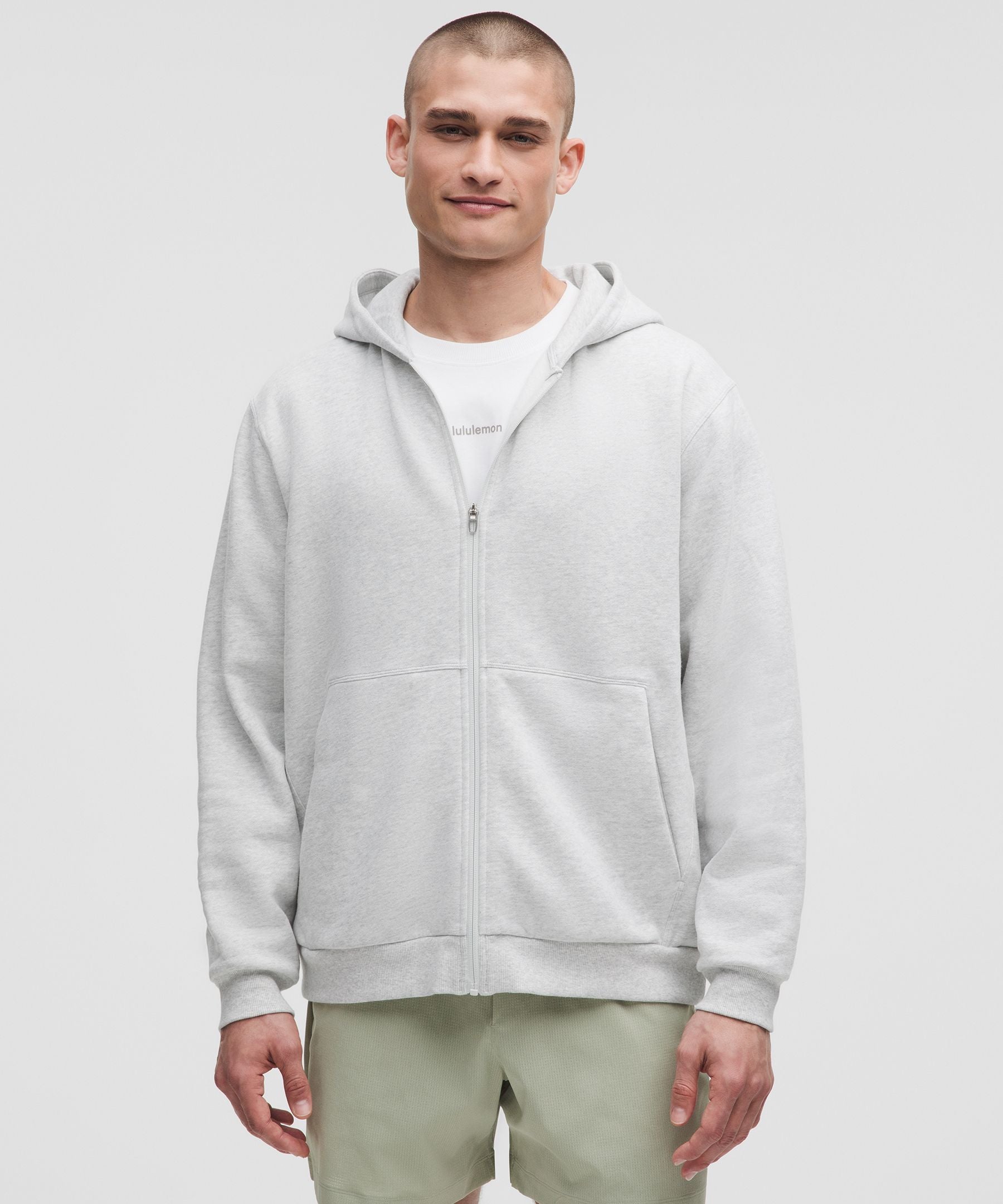 Lululemon Steady State Full-Zip Hoodie Heathered Core Ultra Light Grey