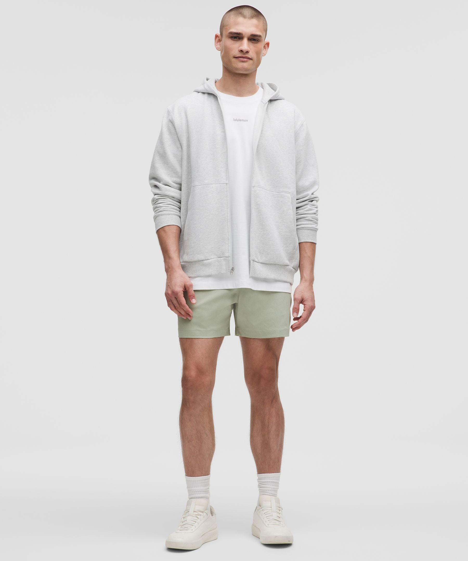 Lululemon Steady State Full-Zip Hoodie Heathered Core Ultra Light Grey
