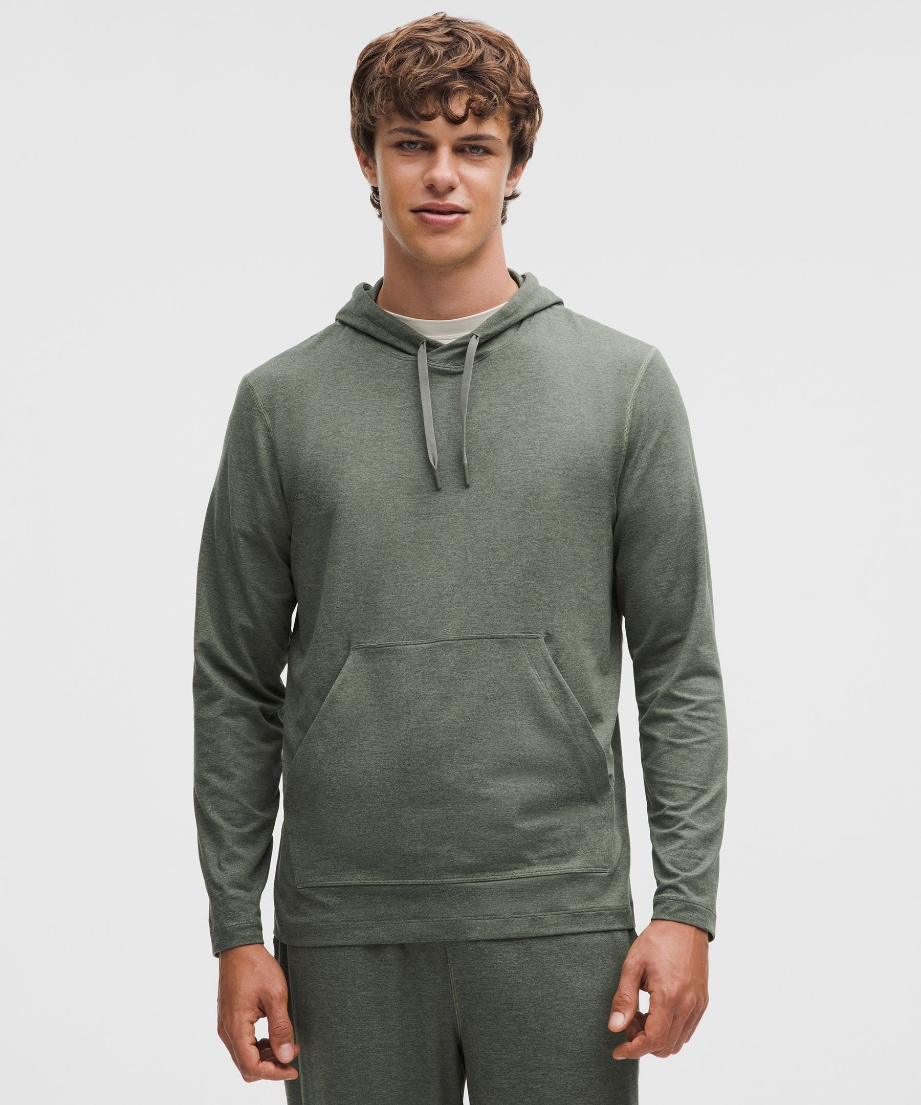 Lululemon Soft Jersey Pullover Hoodie Heathered Palm Deco/Heathered Bay Leaf