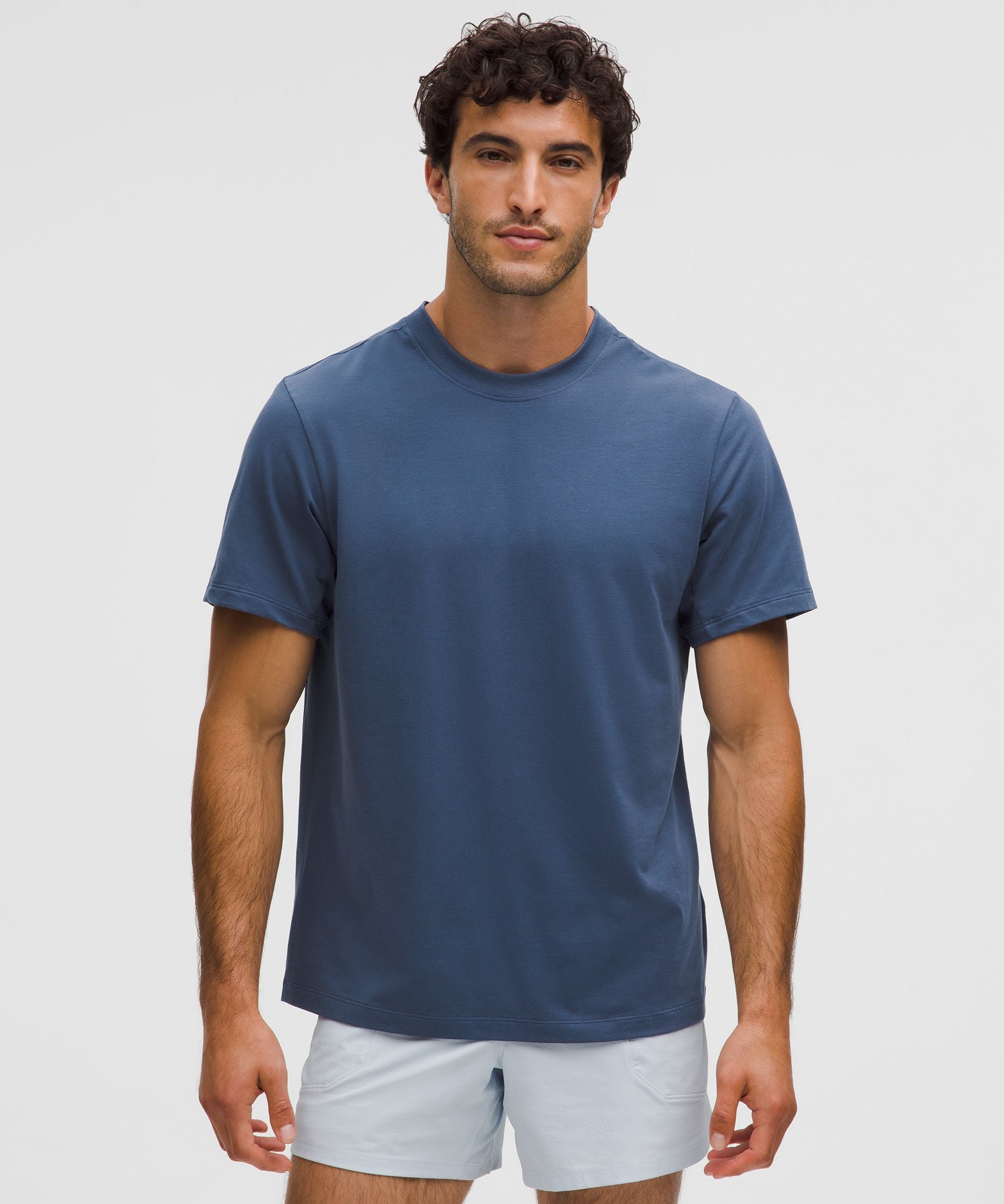 Lululemon Zeroed In Short-Sleeve Shirt Blue Twill