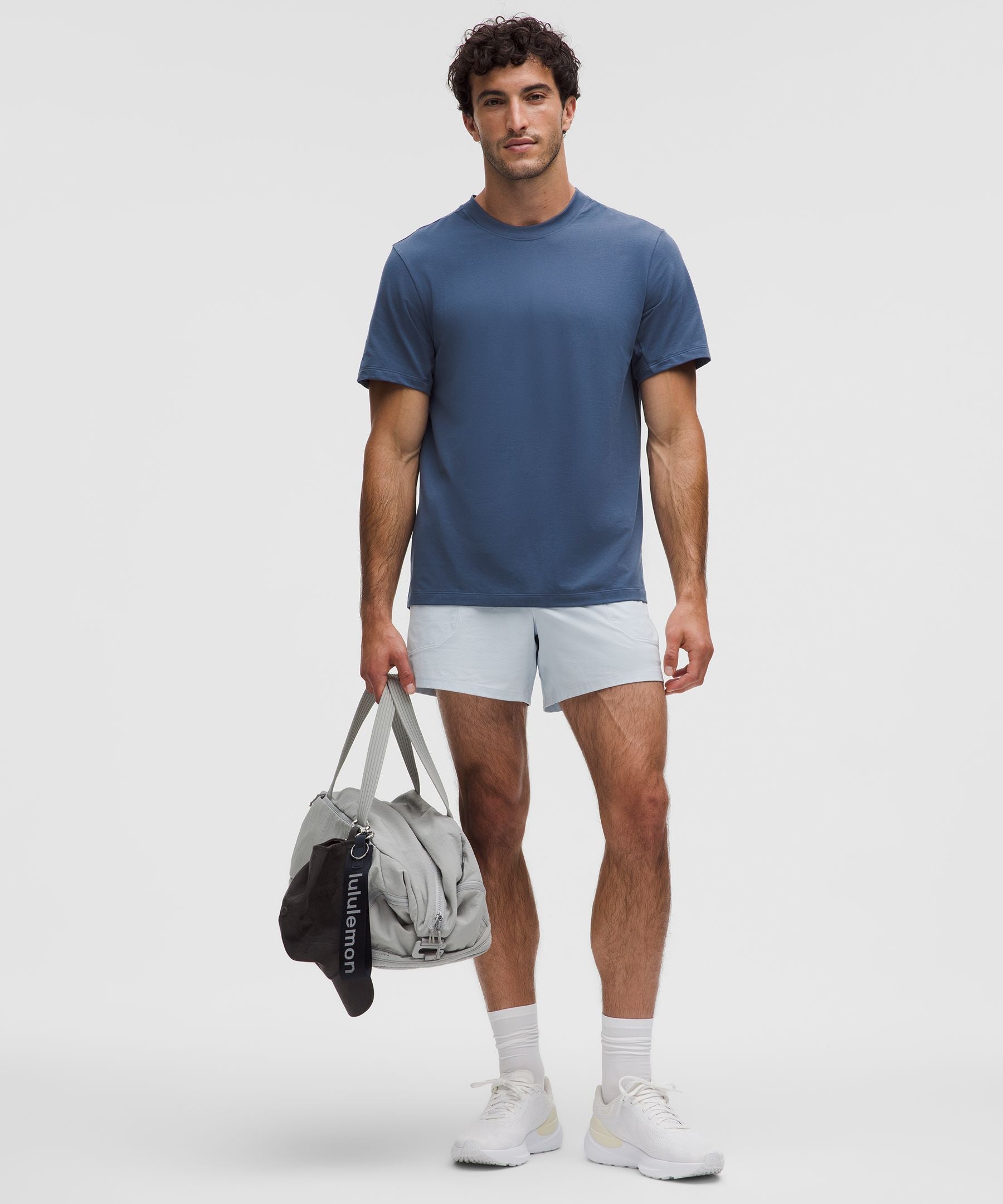 Lululemon Zeroed In Short-Sleeve Shirt Blue Twill