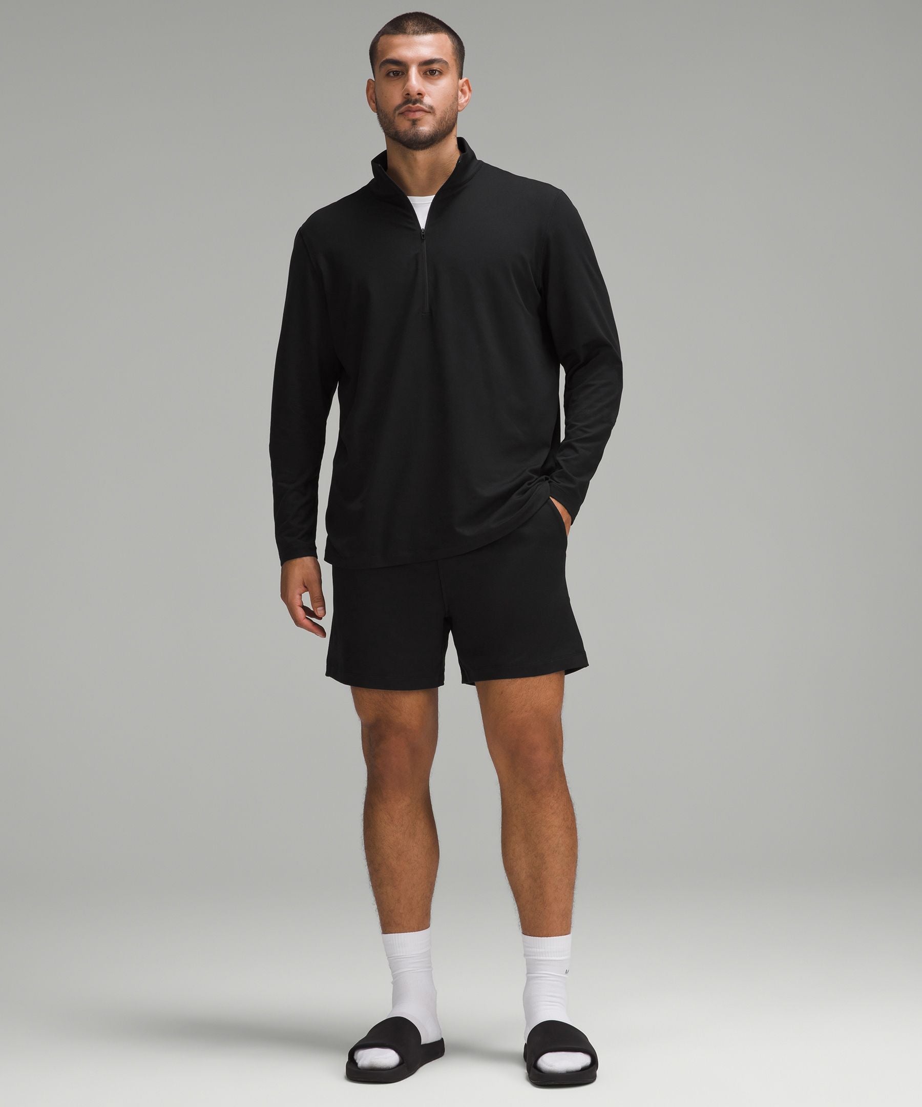 Lululemon Soft Jersey Half Zip Black