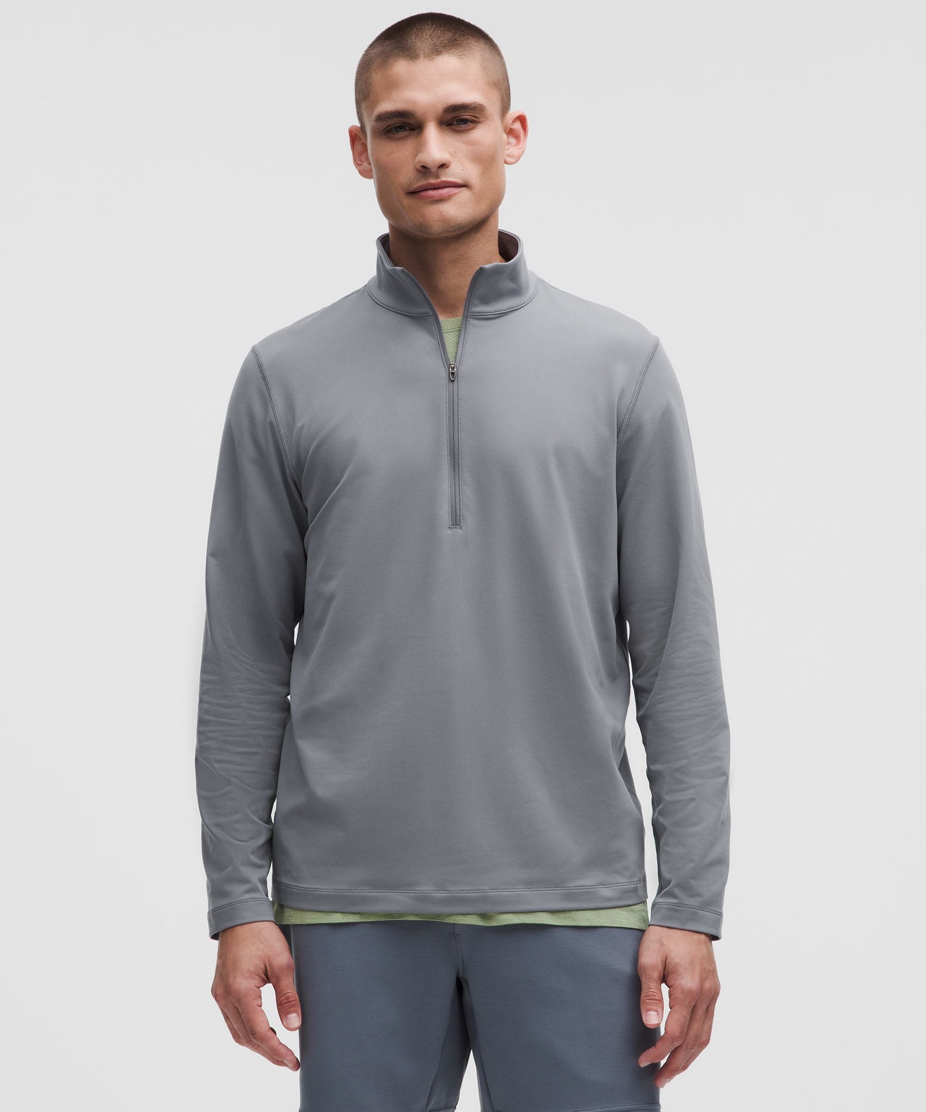 Lululemon Soft Jersey Half Zip Solar Grey