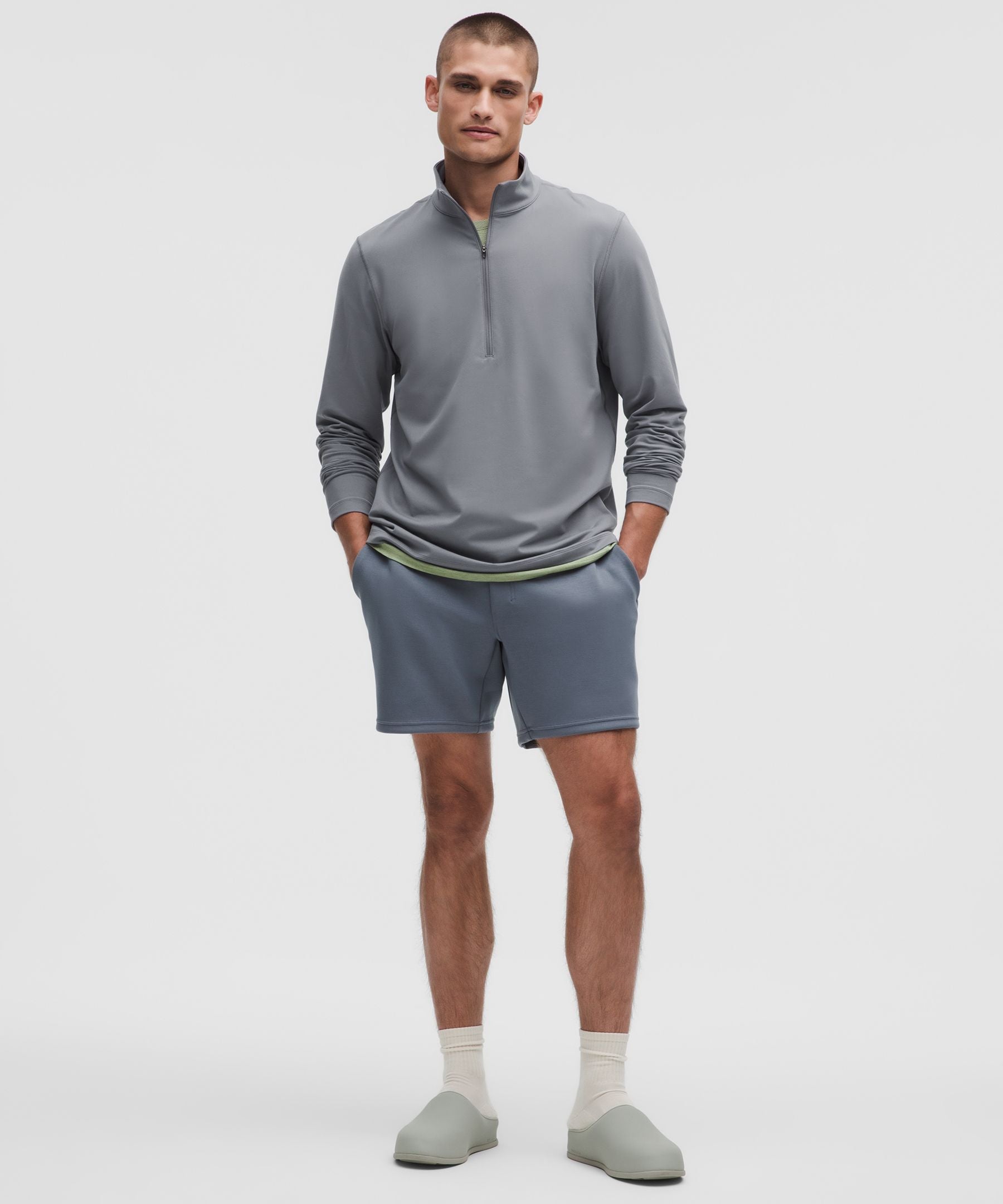 Lululemon Soft Jersey Half Zip Solar Grey