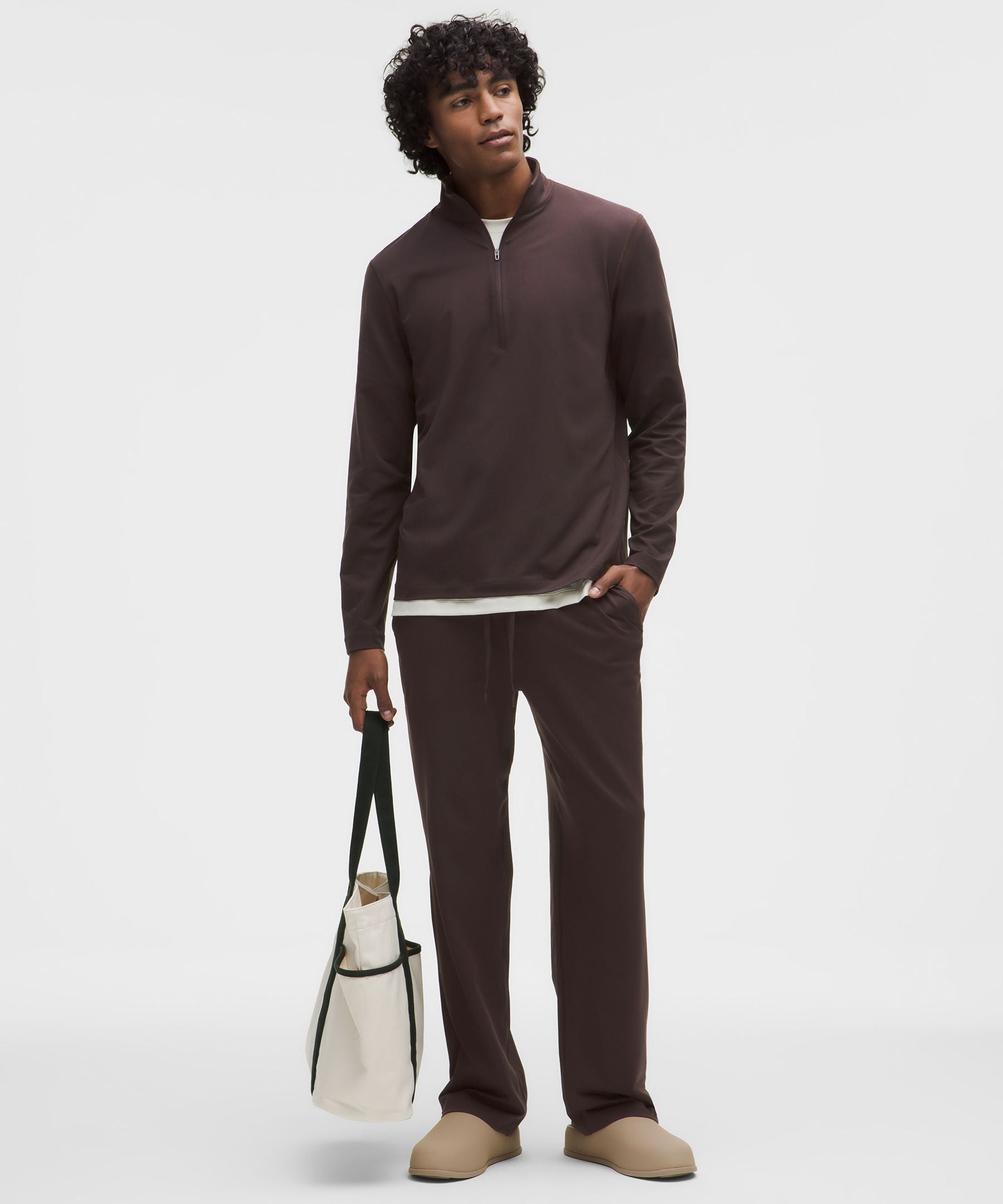 Lululemon Soft Jersey Half Zip Sequoia