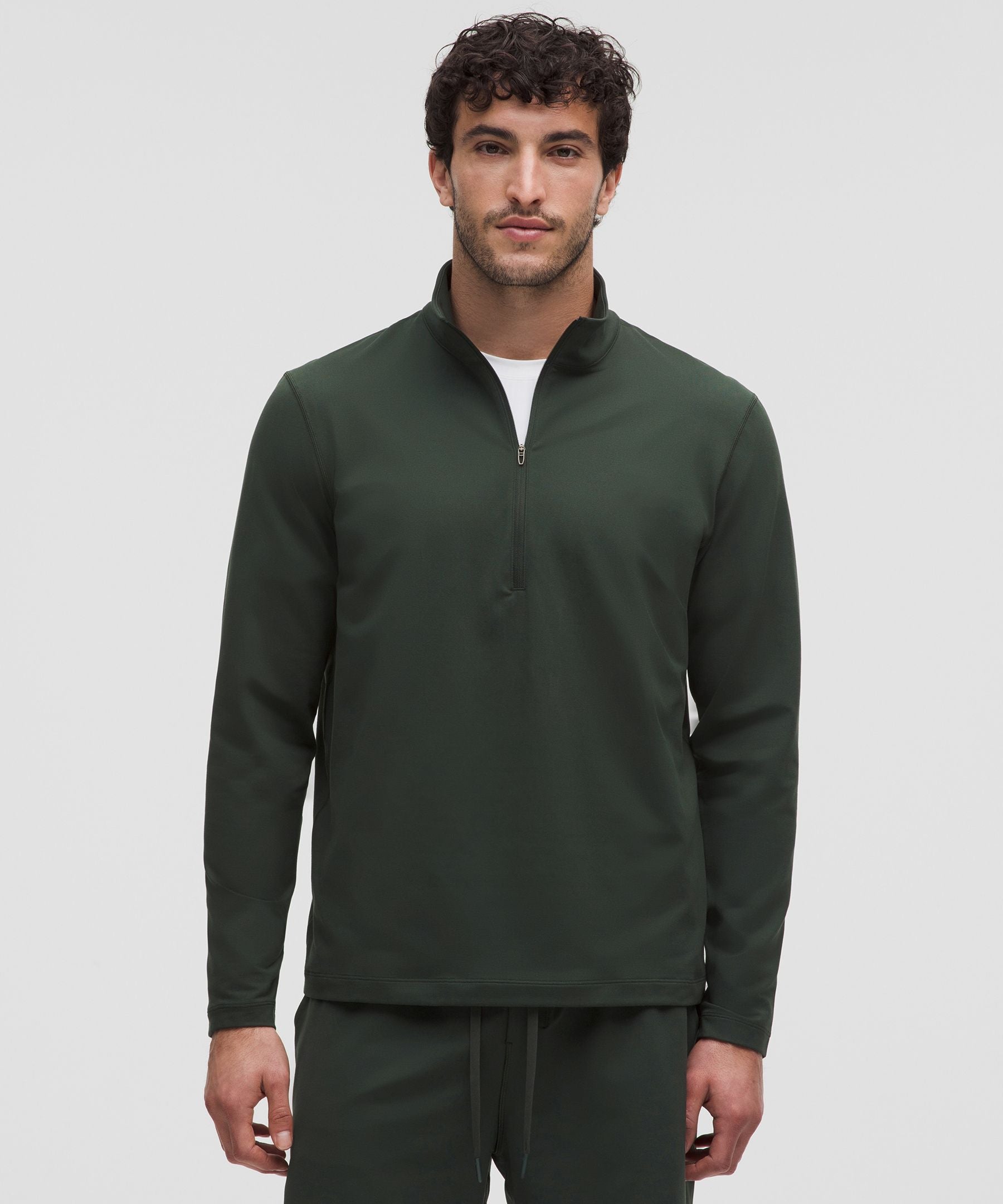 Lululemon Soft Jersey Half Zip Rainforest Green