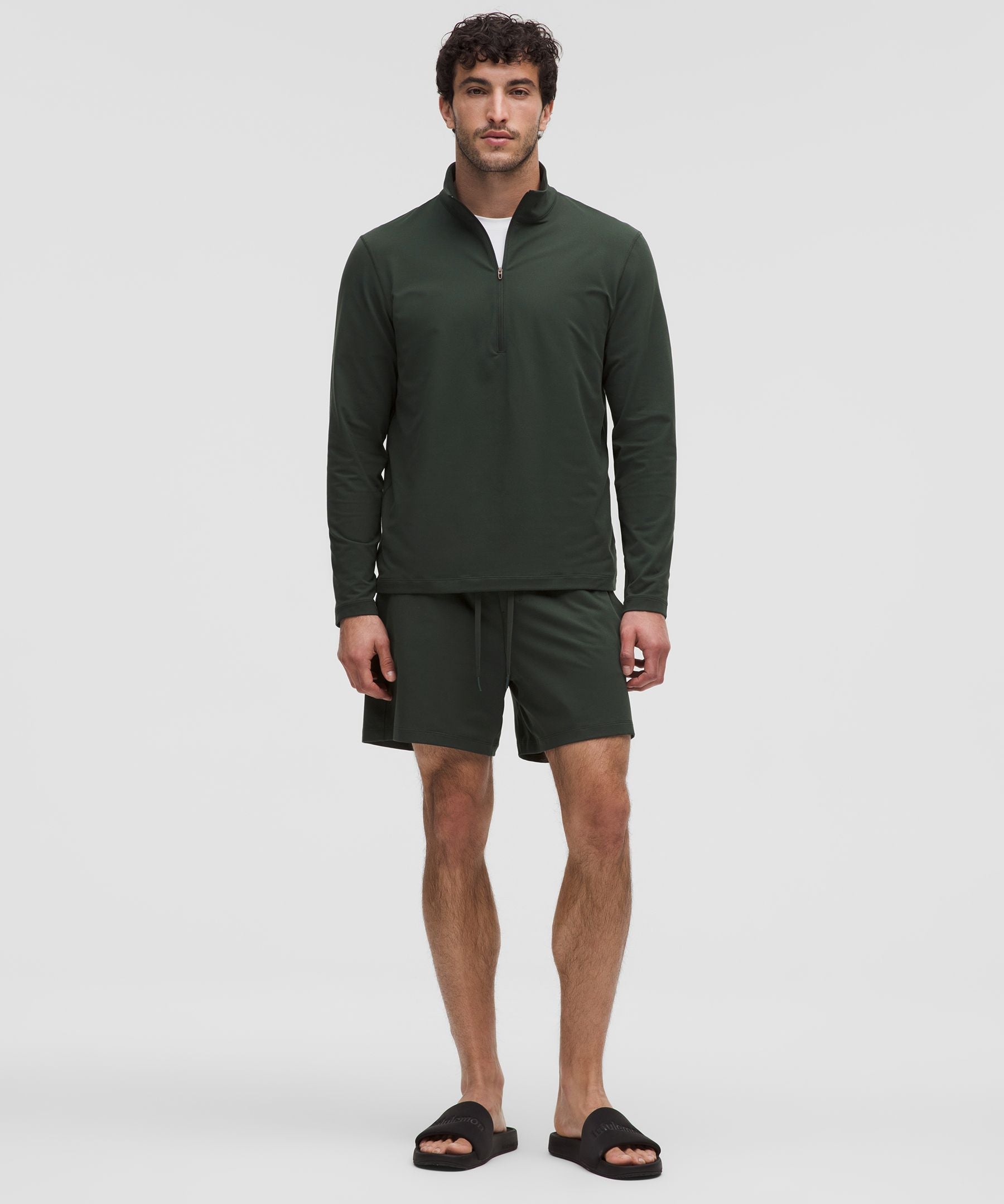 Lululemon Soft Jersey Half Zip Rainforest Green