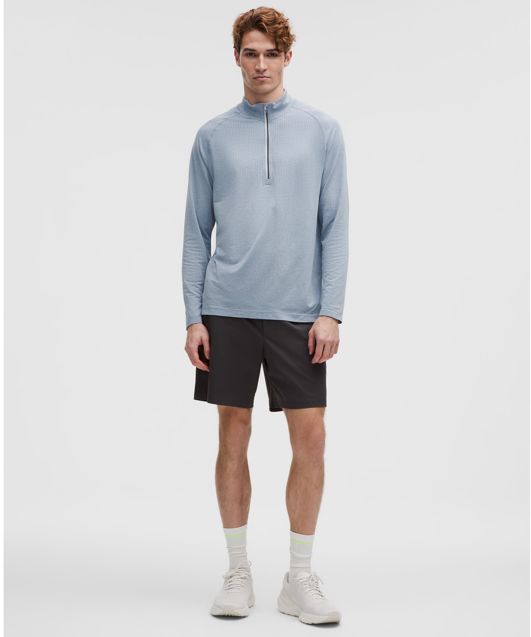 Lululemon Metal Vent Tech Half Zip Washed Denim/Starch Blue