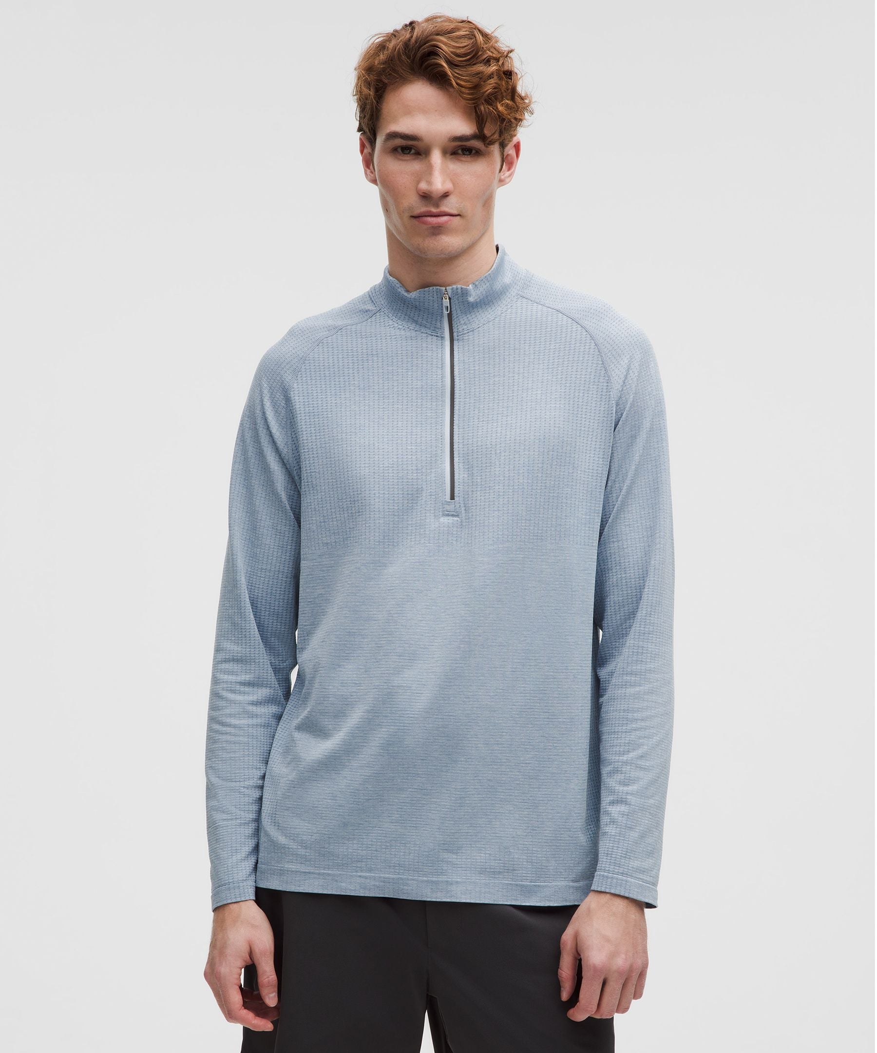 Lululemon Metal Vent Tech Half Zip Washed Denim/Starch Blue