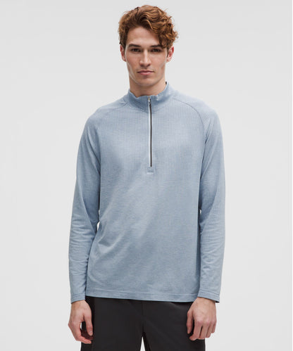 Lululemon Metal Vent Tech Half Zip Washed Denim/Starch Blue