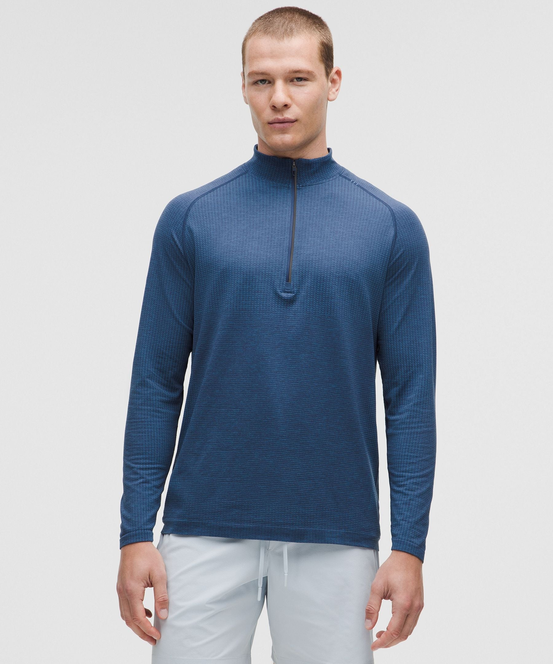 Lululemon Metal Vent Tech Half Zip Chalk Blue/Blue Twill