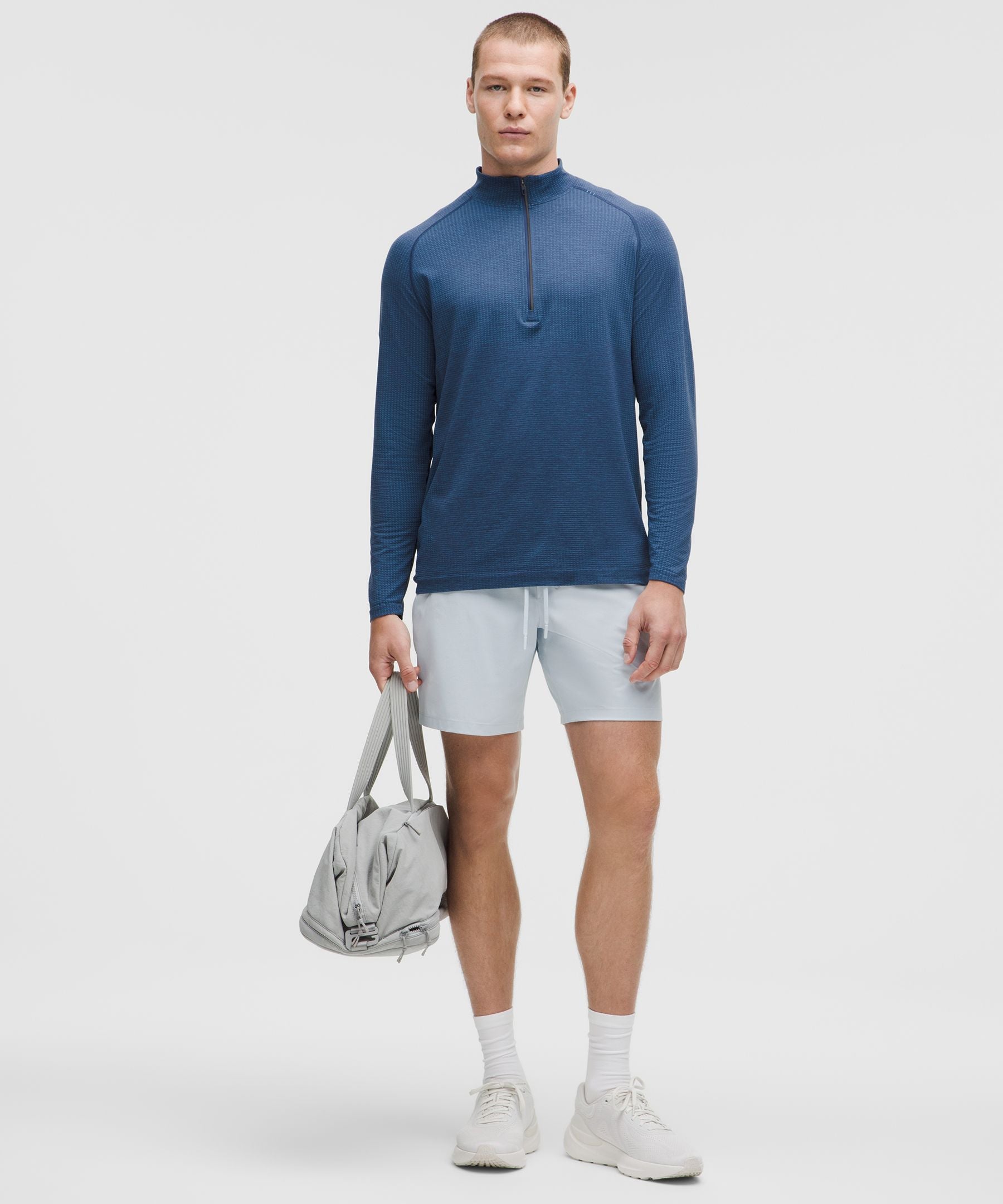Lululemon Metal Vent Tech Half Zip Chalk Blue/Blue Twill