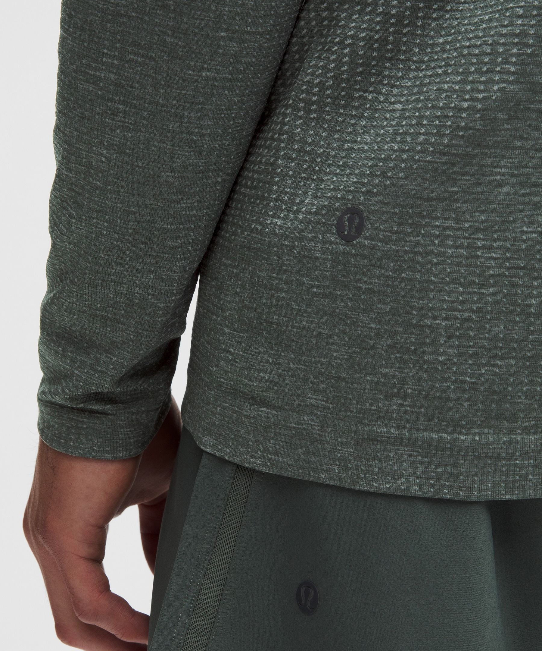 Lululemon Metal Vent Tech Half Zip Pine Grey/Palm Deco