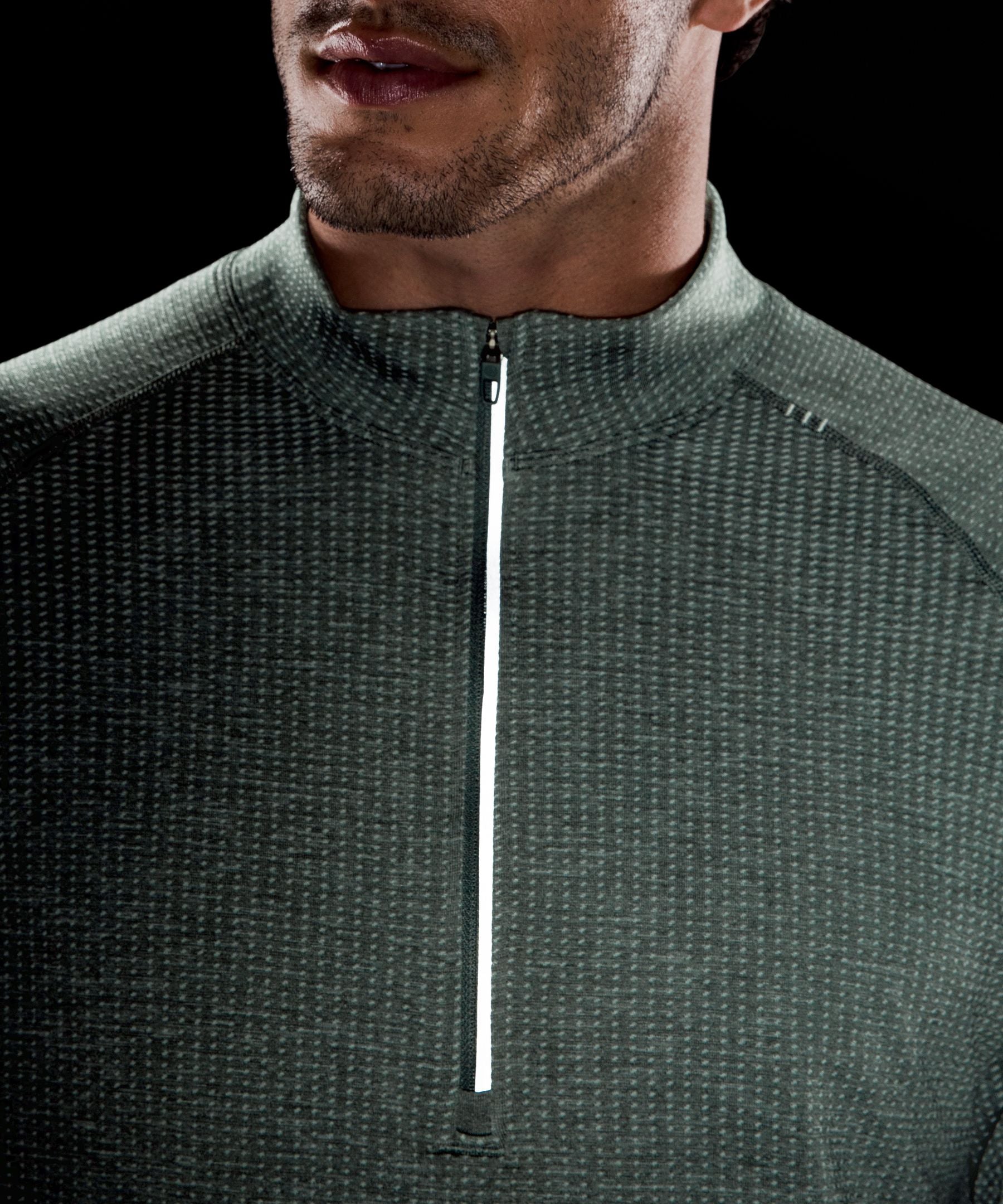 Lululemon Metal Vent Tech Half Zip Pine Grey/Palm Deco
