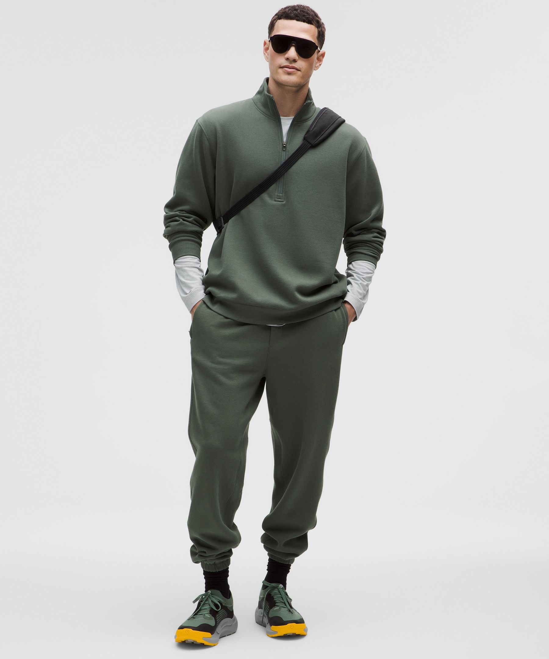 Lululemon Steady State Half Zip Palm Deco