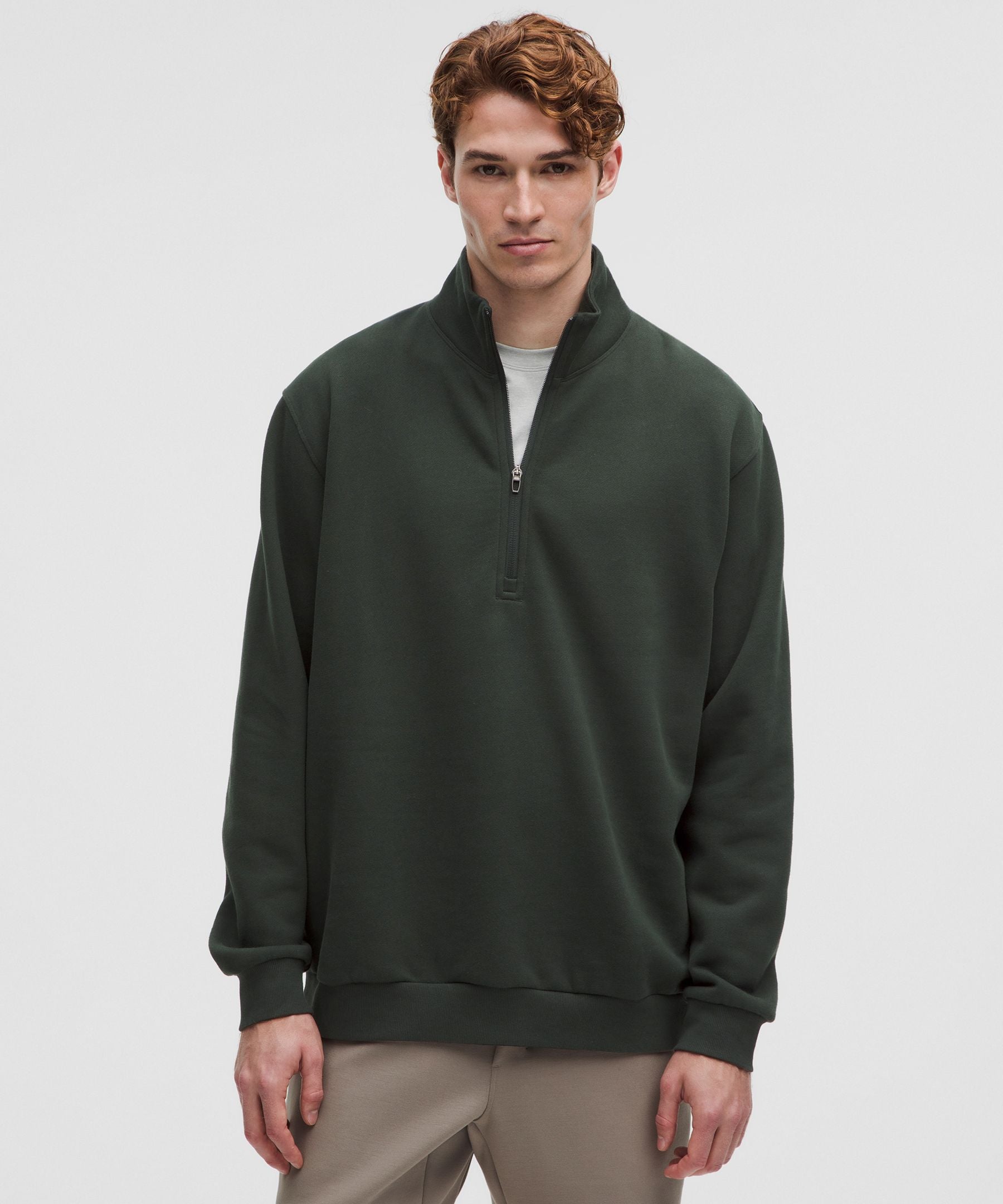 Lululemon Steady State Half Zip Rainforest Green