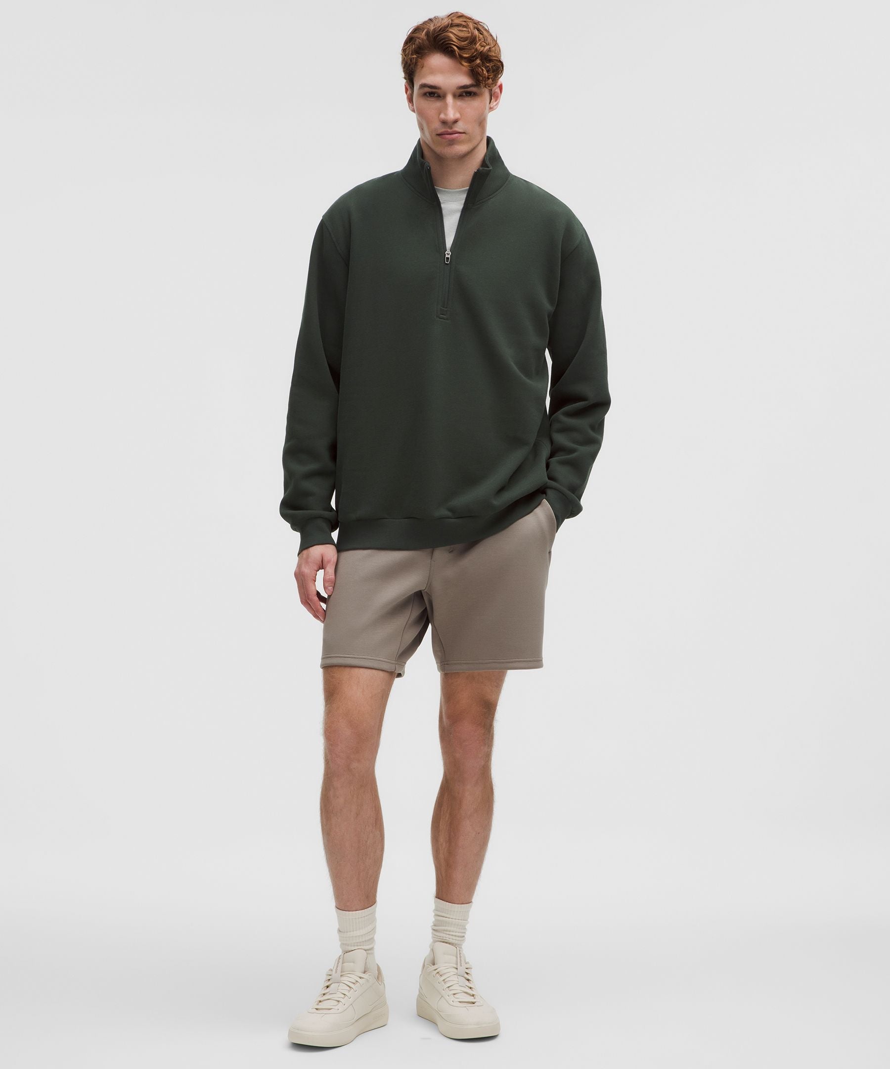 Lululemon Steady State Half Zip Rainforest Green