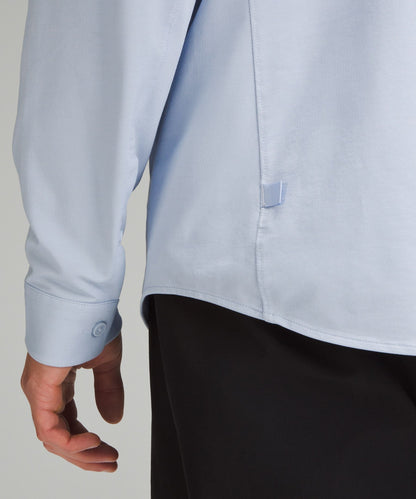 Lululemon Commission Long-Sleeve Shirt *Pocket Blue Linen/White