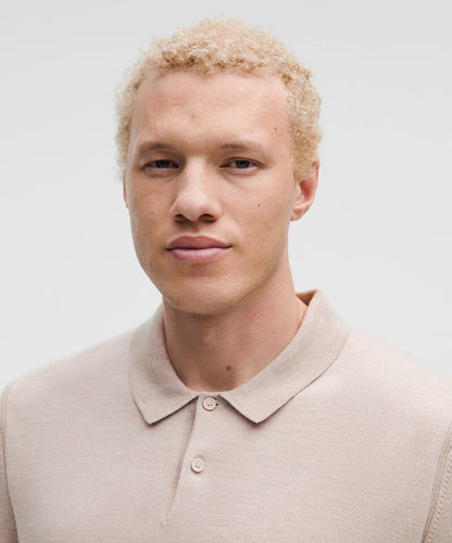 Lululemon New Venture Long-Sleeve Knit Polo Shirt