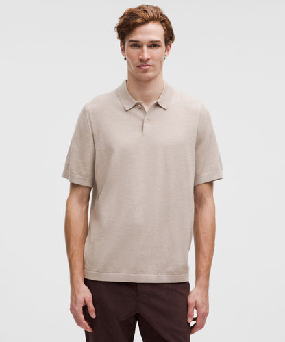 Lululemon New Venture Short-Sleeve Knit Polo Shirt
