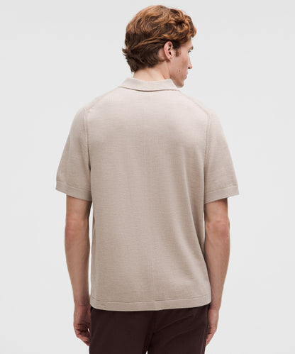 Lululemon New Venture Short-Sleeve Knit Polo Shirt