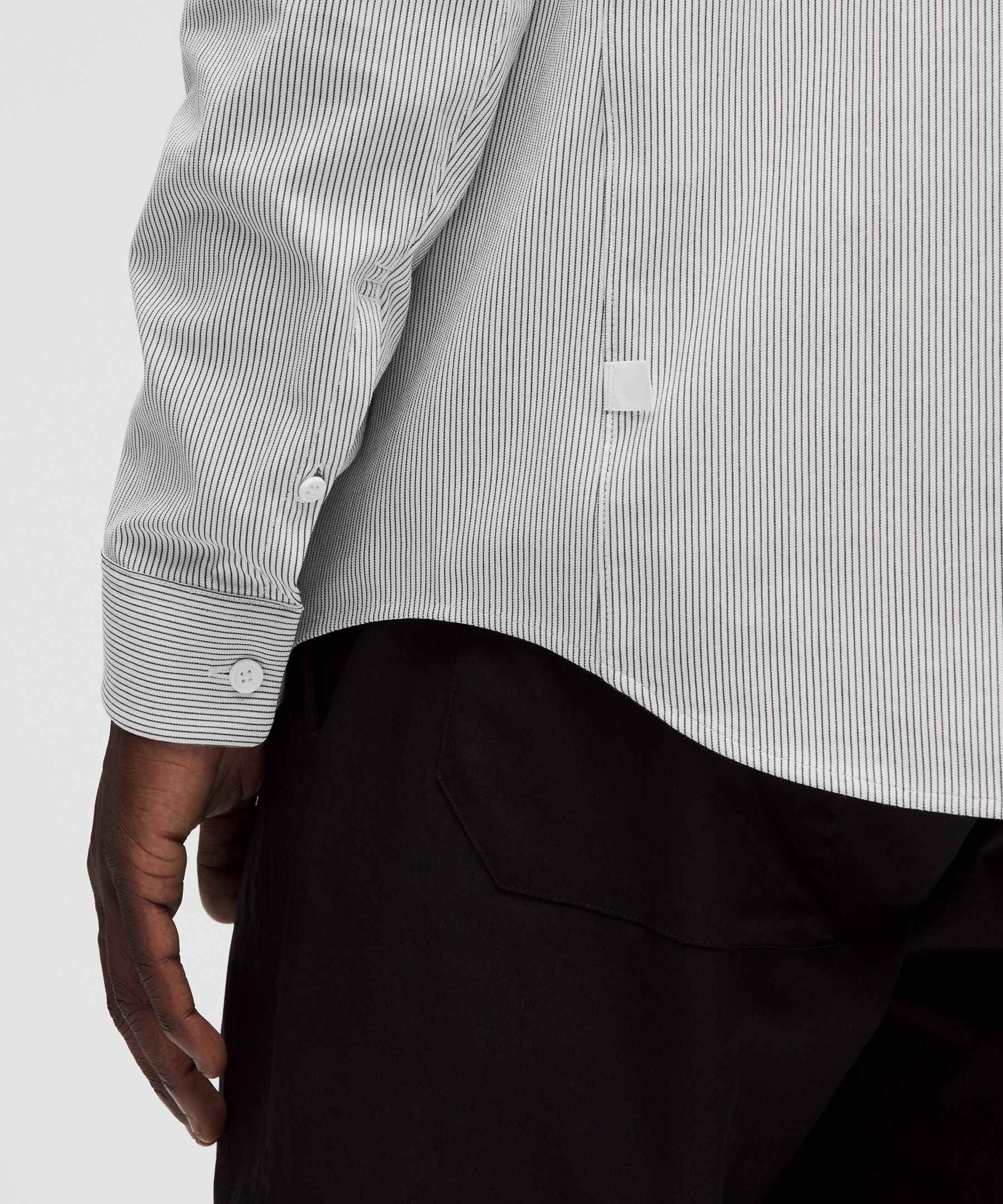 Lululemon Commission Long-Sleeve Shirt *Pocket Commission Stripe White Black
