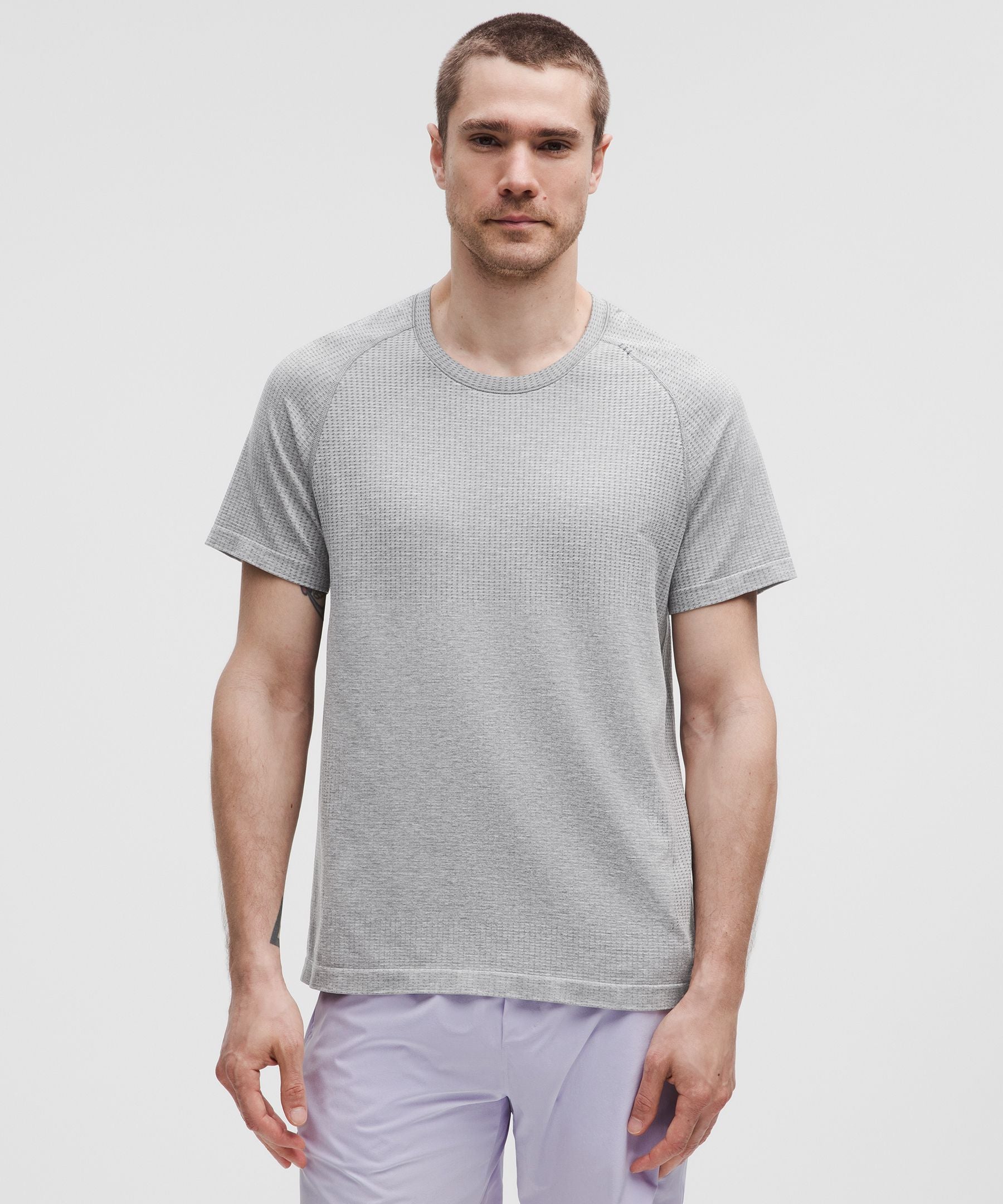 Lululemon Metal Vent Tech Short-Sleeve Shirt Slate/White