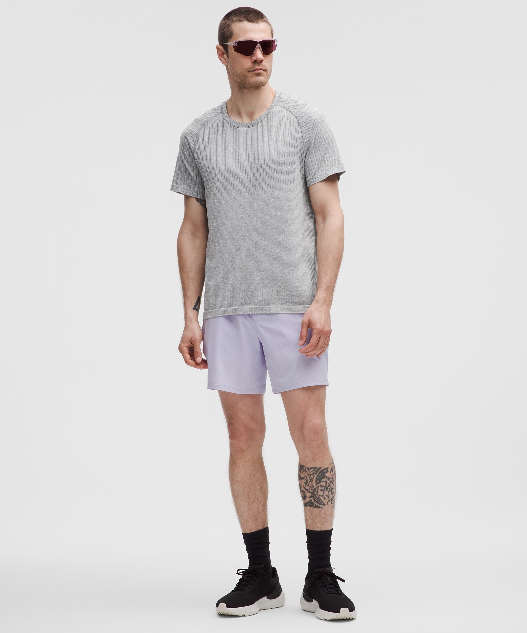 Lululemon Metal Vent Tech Short-Sleeve Shirt Slate/White