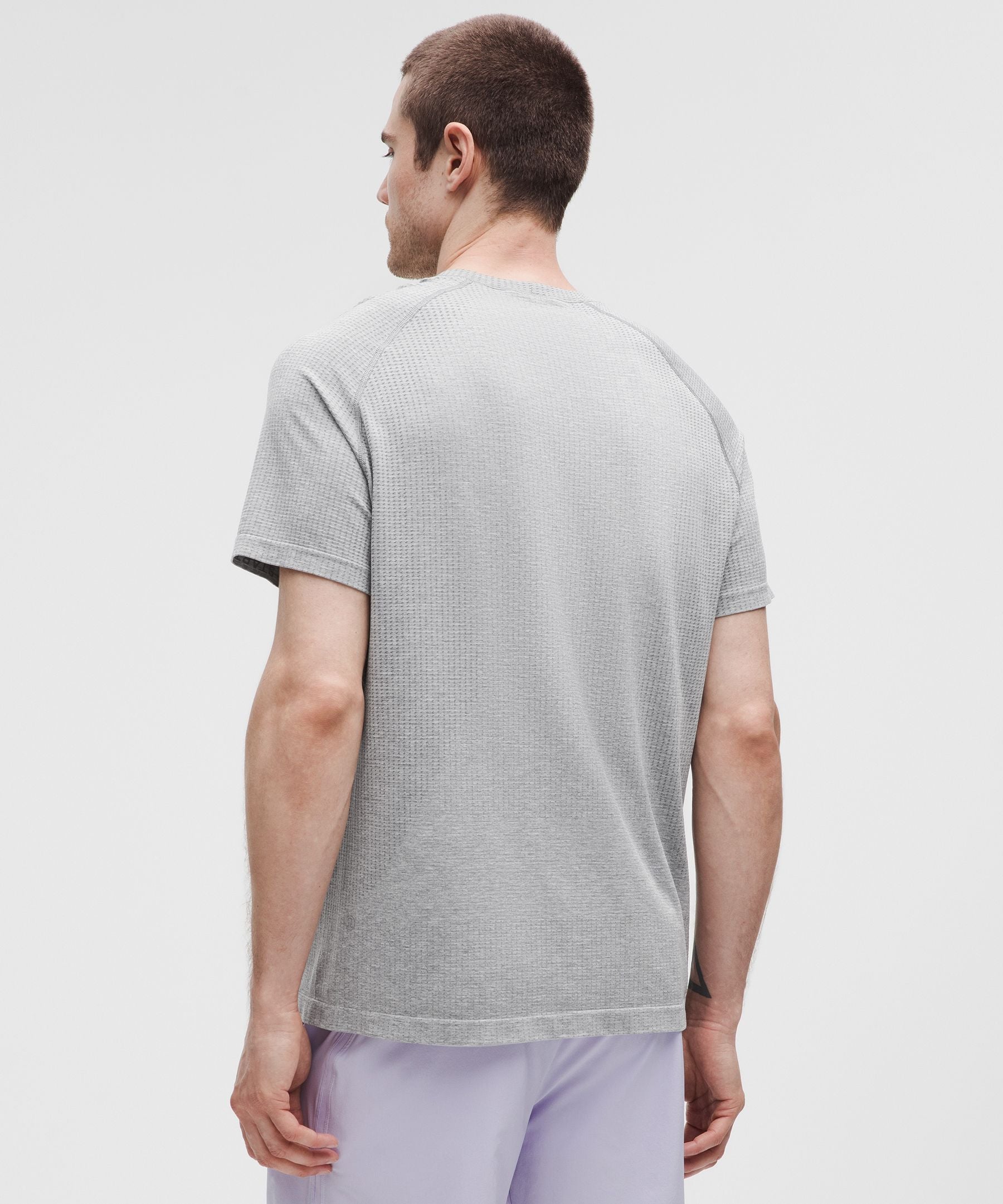 Lululemon Metal Vent Tech Short-Sleeve Shirt Slate/White