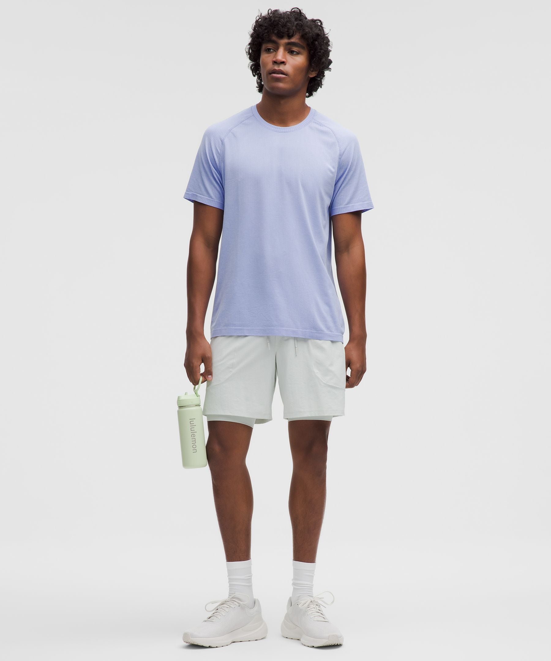 Lululemon Metal Vent Tech Short-Sleeve Shirt Serene Blue/Dusty Lilac