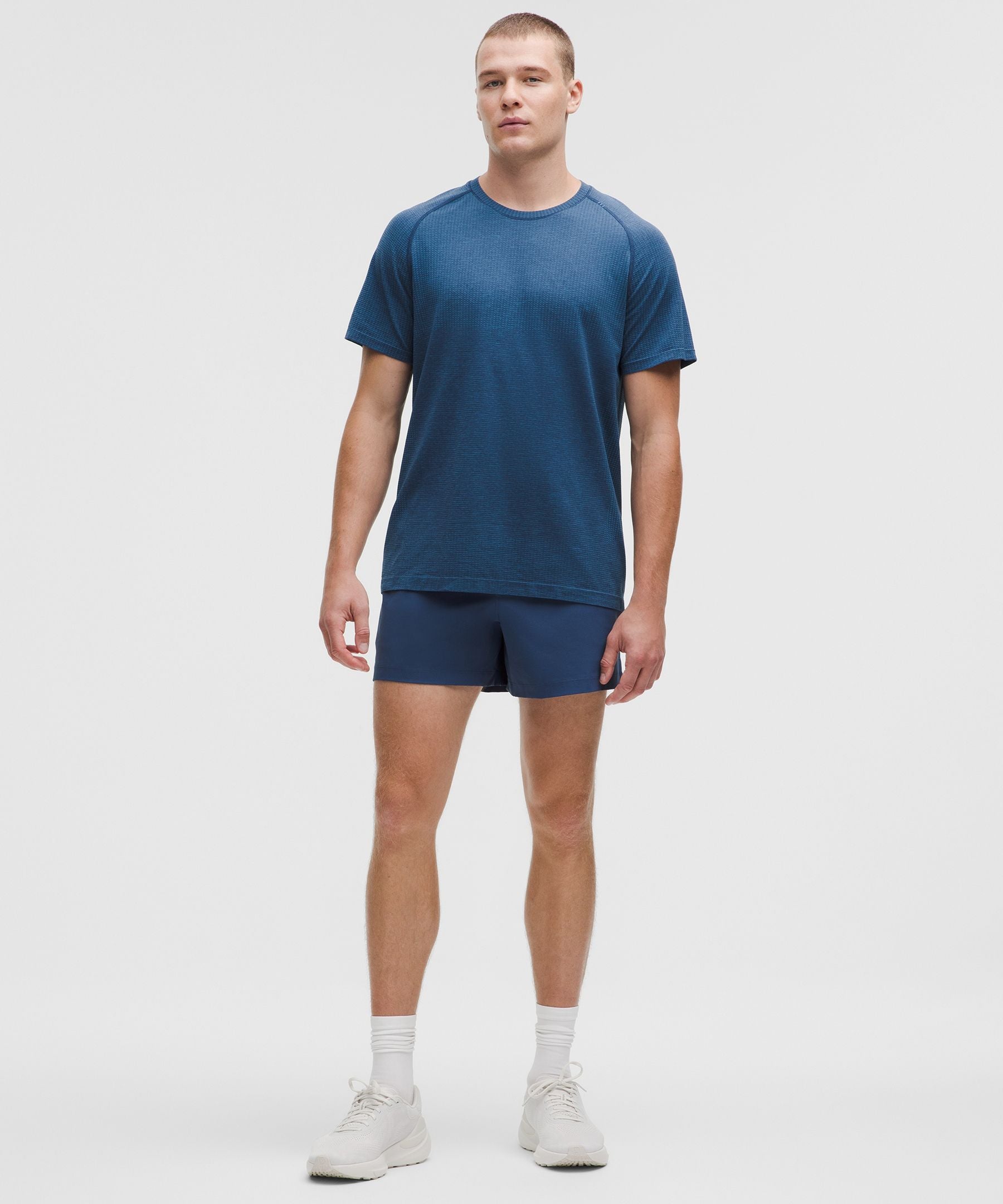Lululemon Metal Vent Tech Short-Sleeve Shirt Chalk Blue/Blue Twill