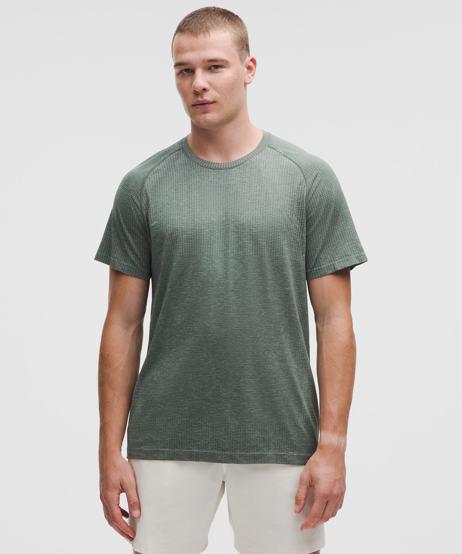 Lululemon Metal Vent Tech Short-Sleeve Shirt Pine Grey/Palm Deco