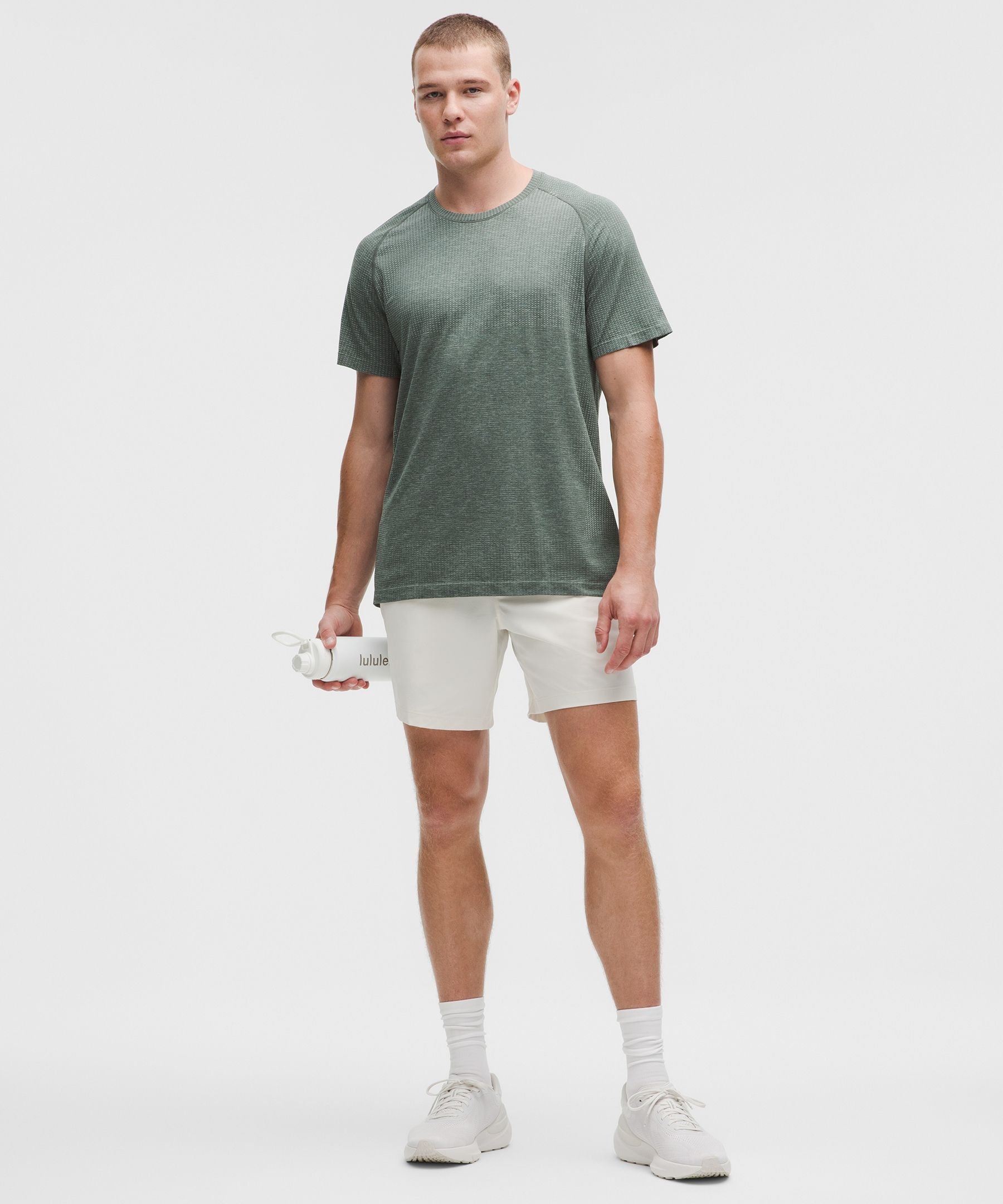 Lululemon Metal Vent Tech Short-Sleeve Shirt Pine Grey/Palm Deco
