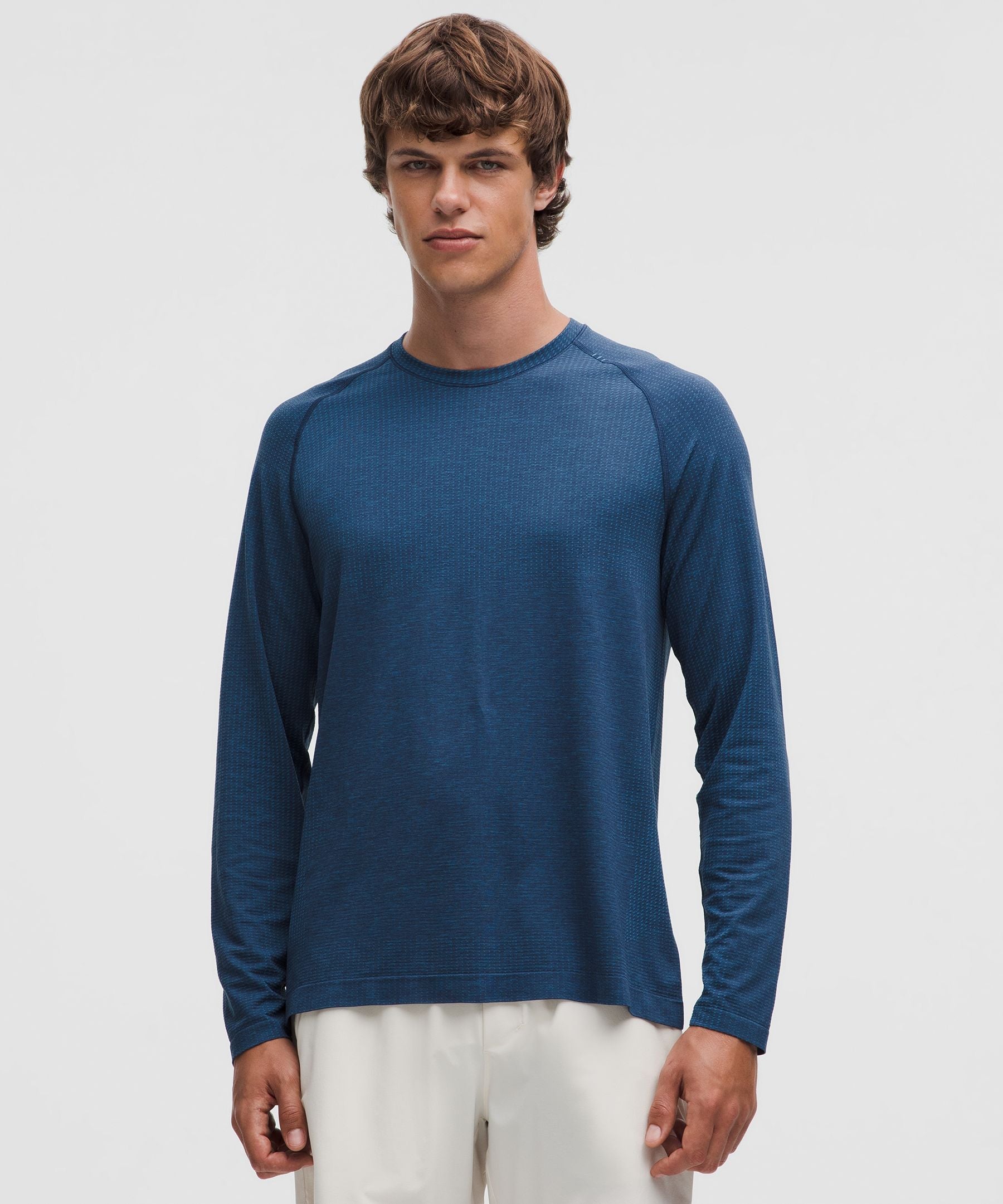 Lululemon Metal Vent Tech Long-Sleeve Shirt Chalk Blue/Blue Twill
