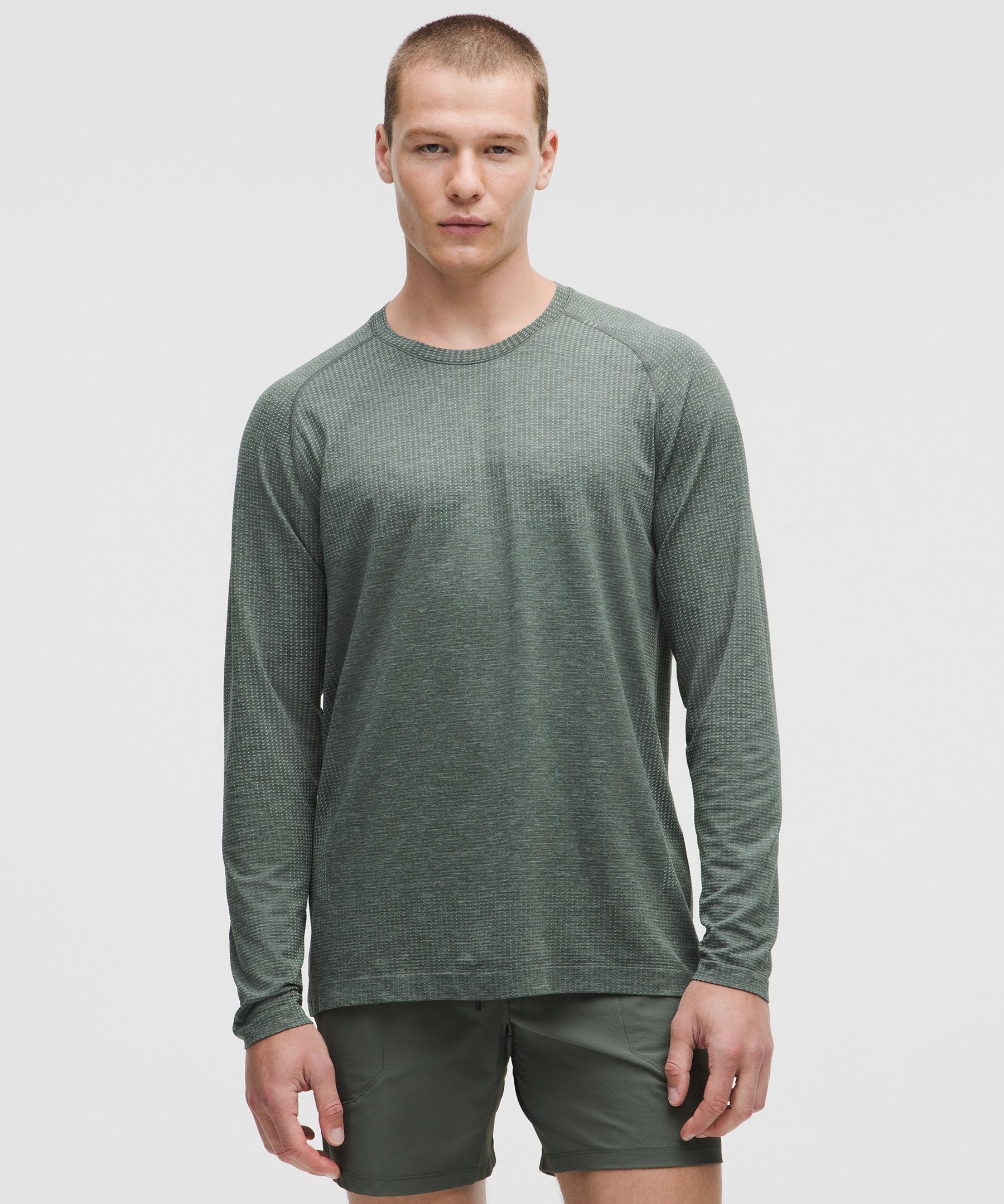 Lululemon Metal Vent Tech Long-Sleeve Shirt Pine Grey/Palm Deco