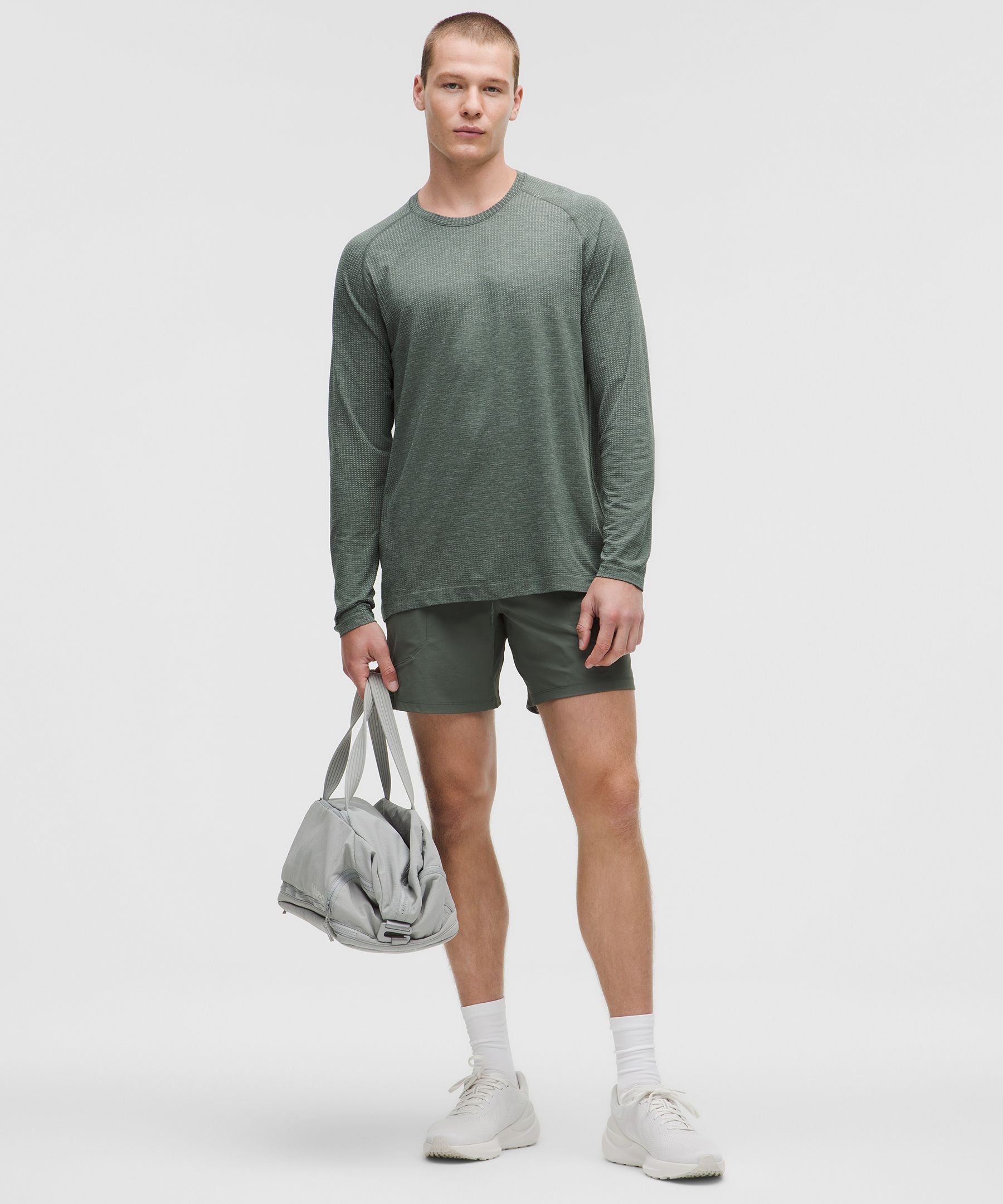 Lululemon Metal Vent Tech Long-Sleeve Shirt Pine Grey/Palm Deco
