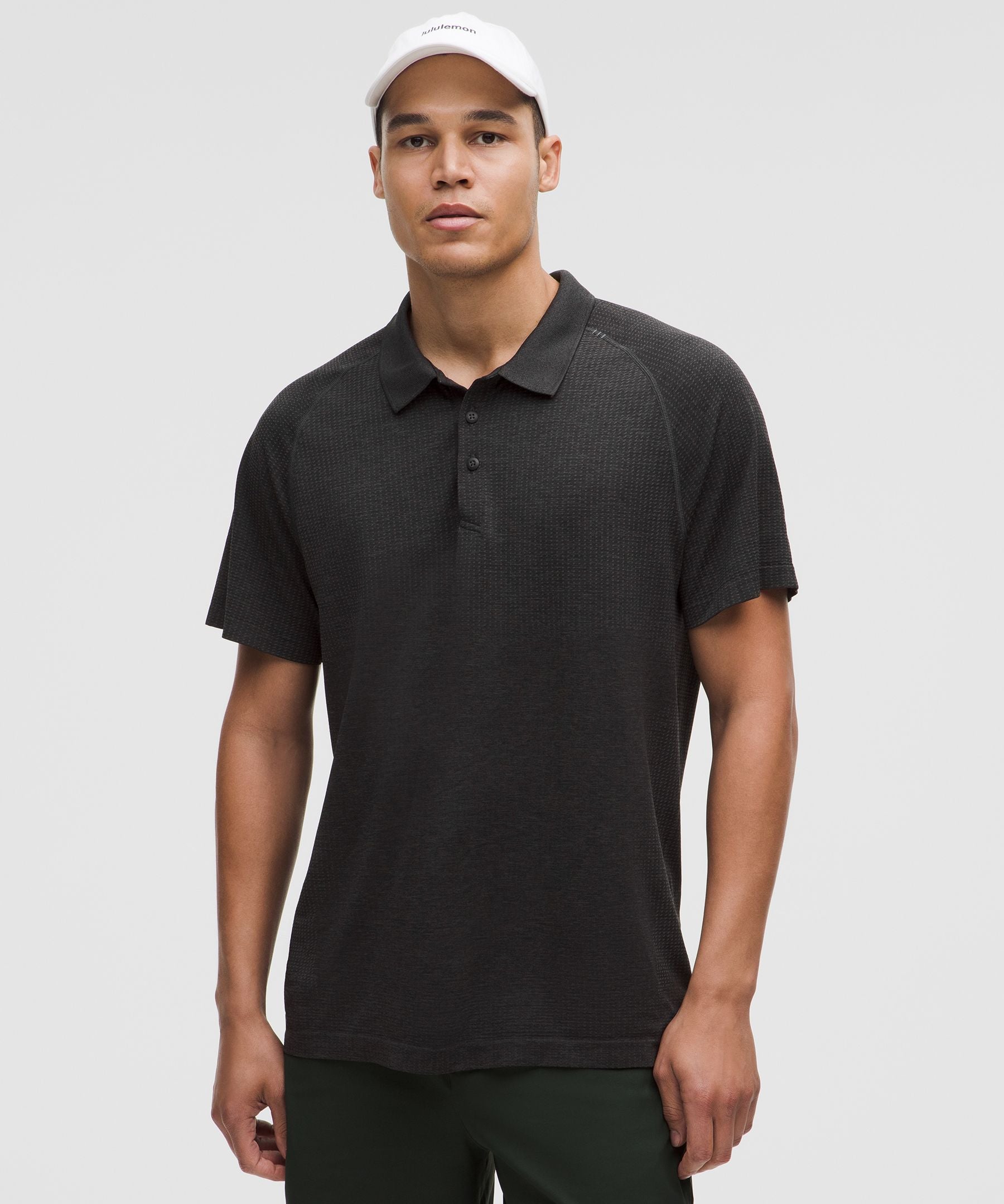 Lululemon Metal Vent Tech Polo Shirt Graphite Grey/Black