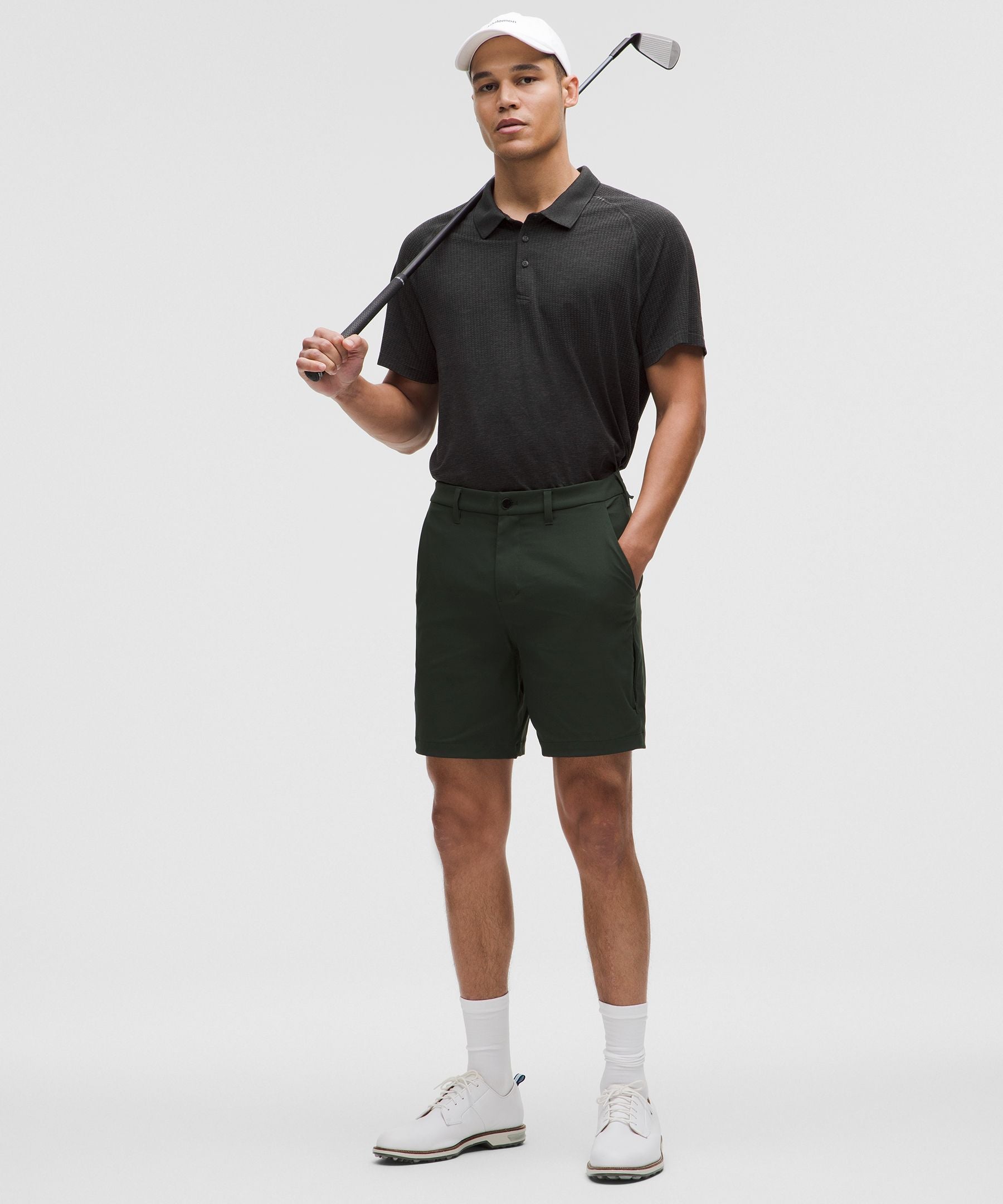 Lululemon Metal Vent Tech Polo Shirt Graphite Grey/Black