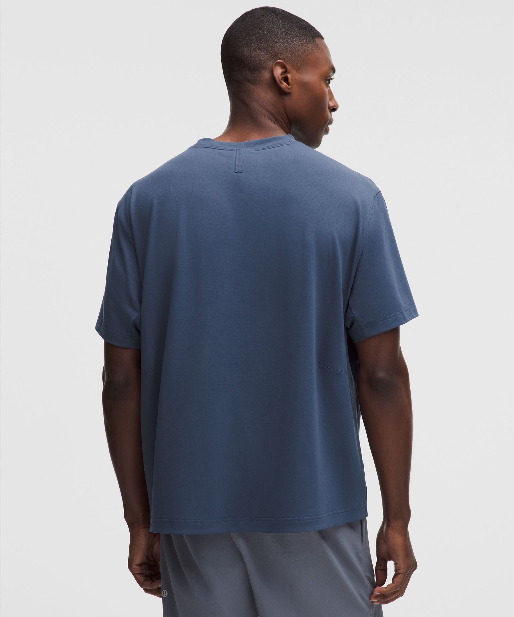 Lululemon EasySet Training Short-Sleeve Shirt Blue Twill