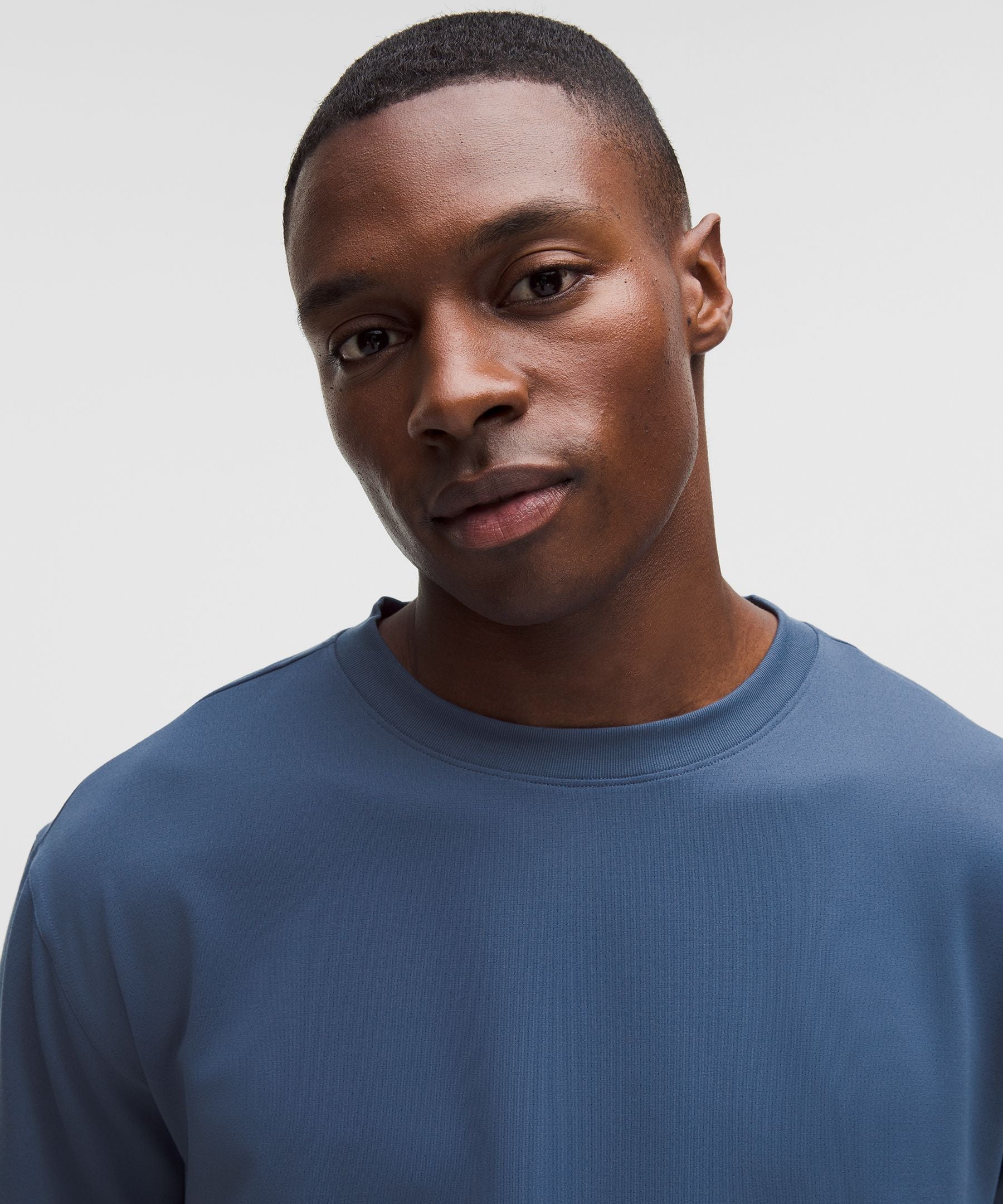Lululemon EasySet Training Short-Sleeve Shirt Blue Twill